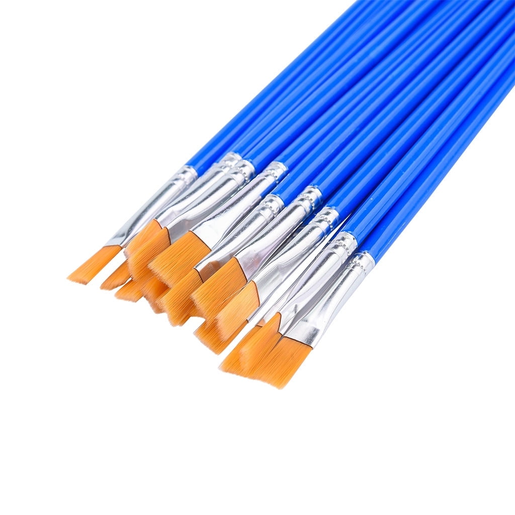 TOPRenddon Flat Paint Brushes Professional Detail Art Set (Blue, 50-Pack, 0.25 in) swz8m