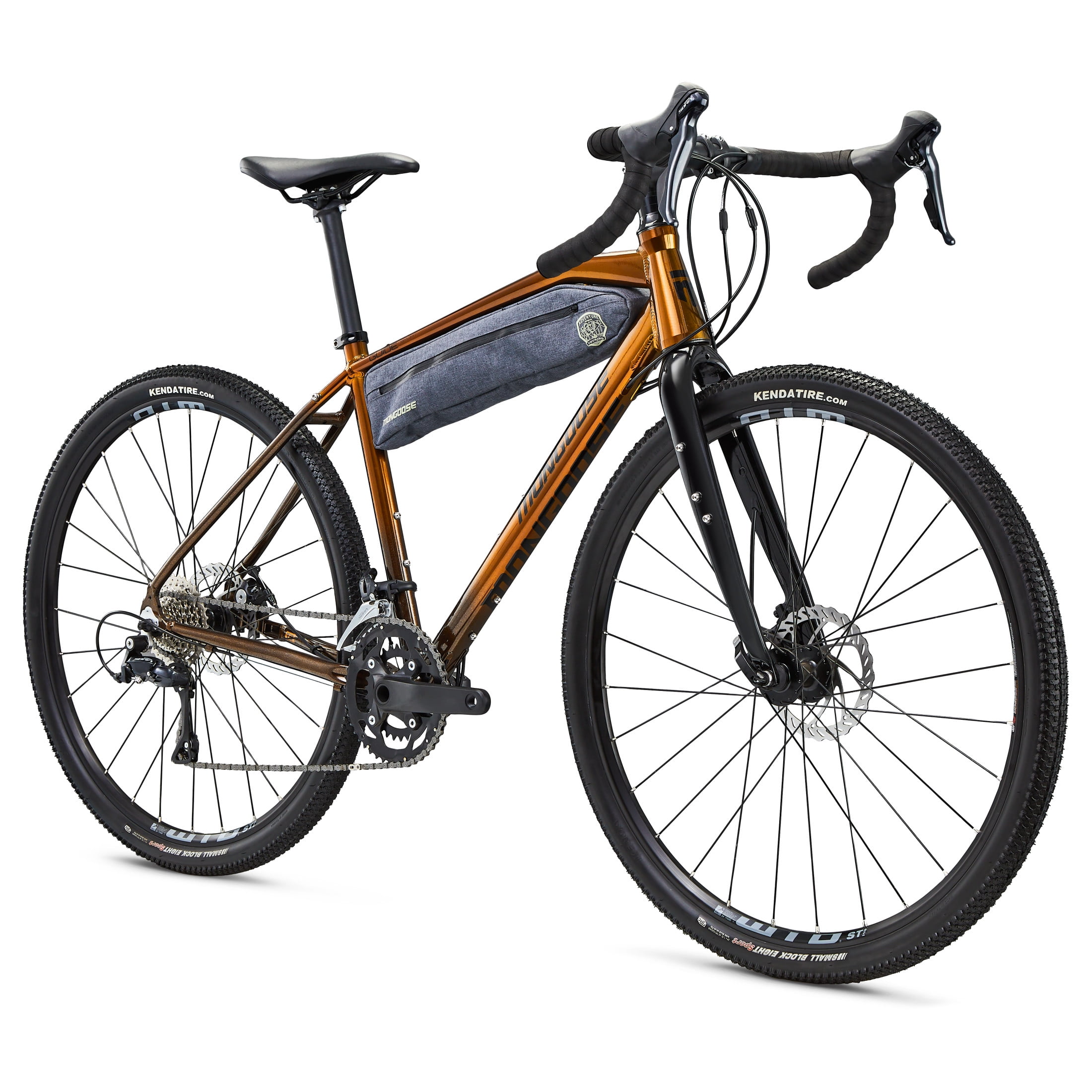 Mongoose Guide Sport Gravel Bike, 18-Speed All-Terrain Road Bicycle (Copper, 700c Wheel) ys9p6