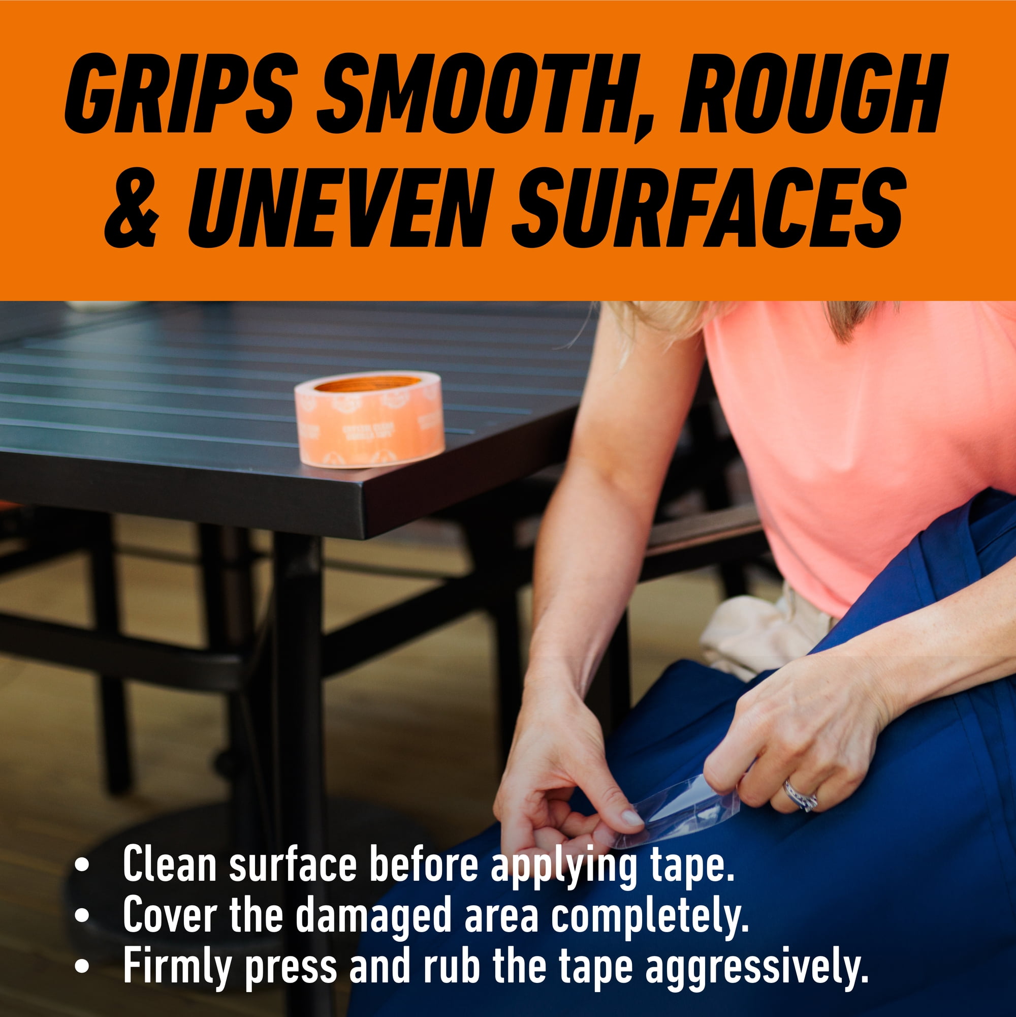 Gorilla Crystal Clear Tape, Heavy-Duty Waterproof Adhesive (Clear, 1.88 in x 27 ft) 58nwv