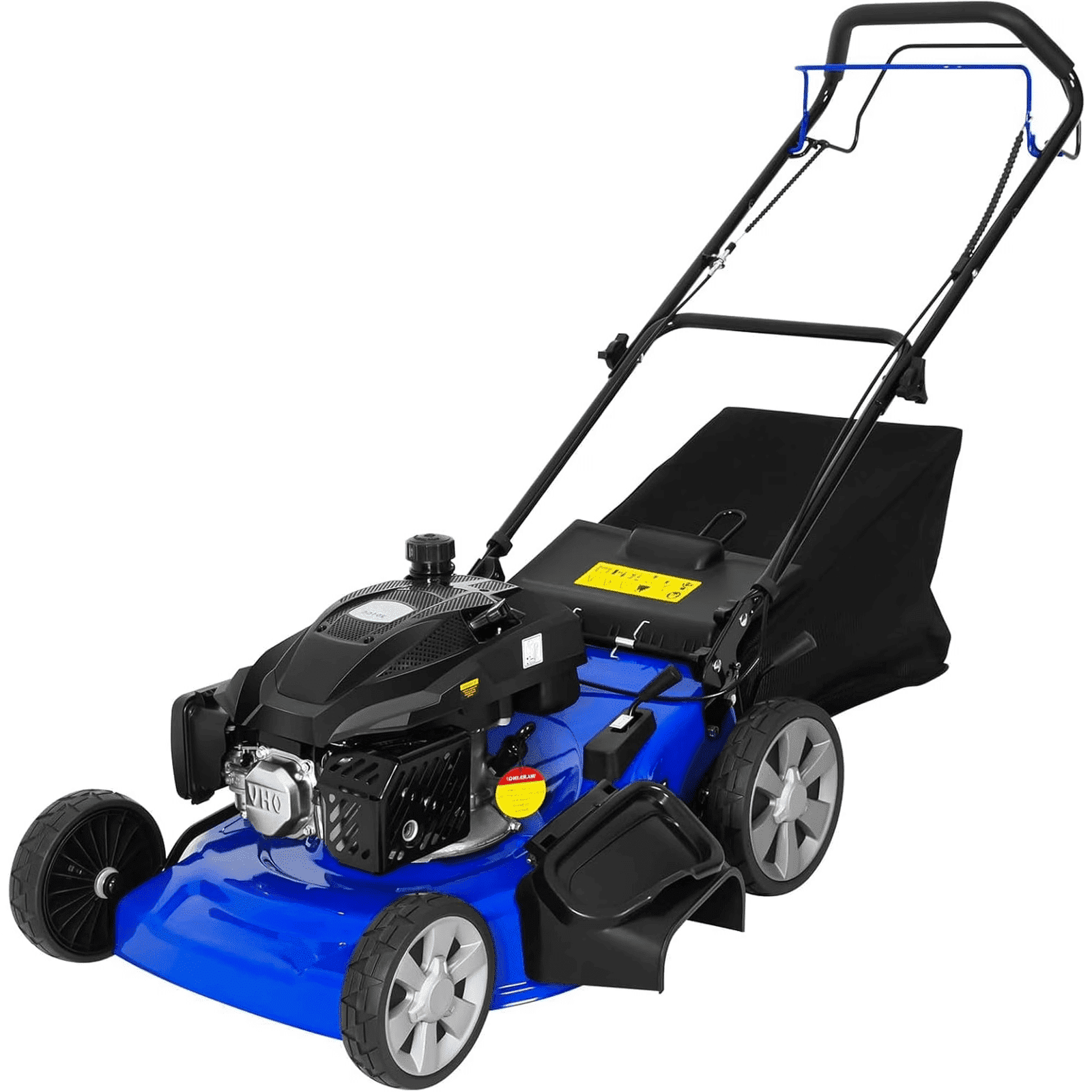 ANLIBATT 21 Inch Self-Propelled Gas Lawn Mower (201cc 4-Cycle Engine, 3-in-1 Cutting System, Blue) 9b6lz