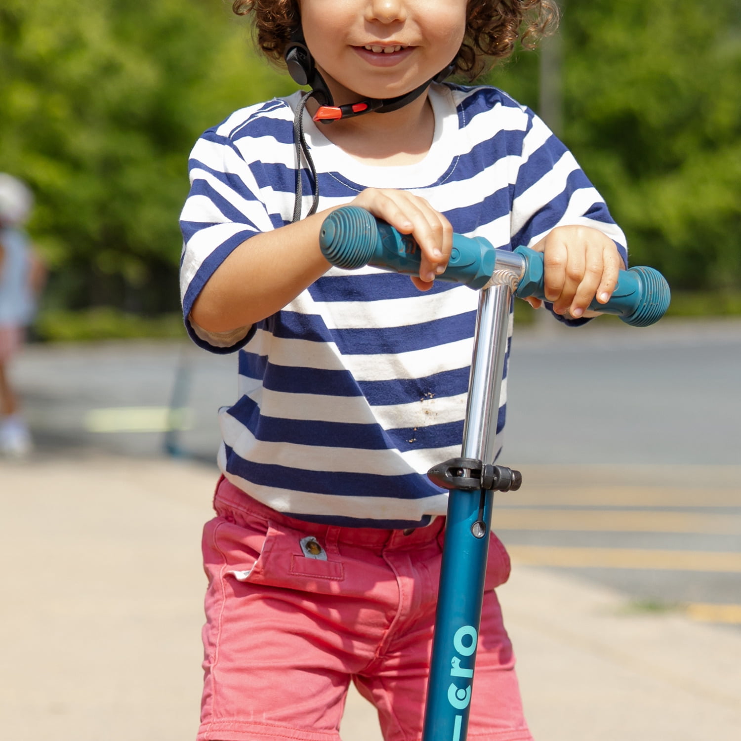 Micro Kickboard Mini Scooter Adjustable Handlebar Lightweight Design (Blue) 6zp3a