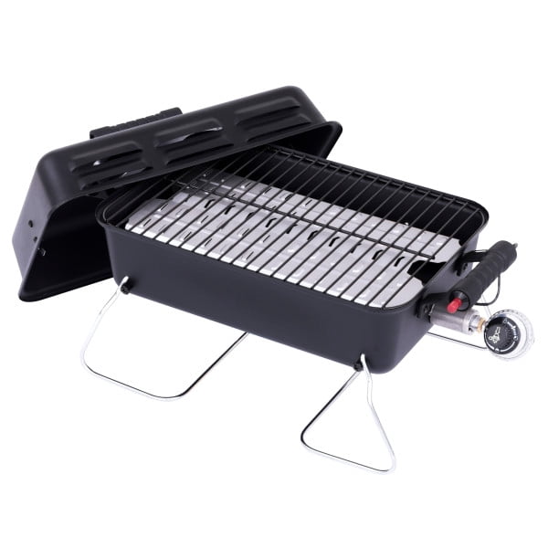 Charbroil 1-Burner Deluxe Portable Propane Gas Table Top Grill (Black, 190 sq in) qlety