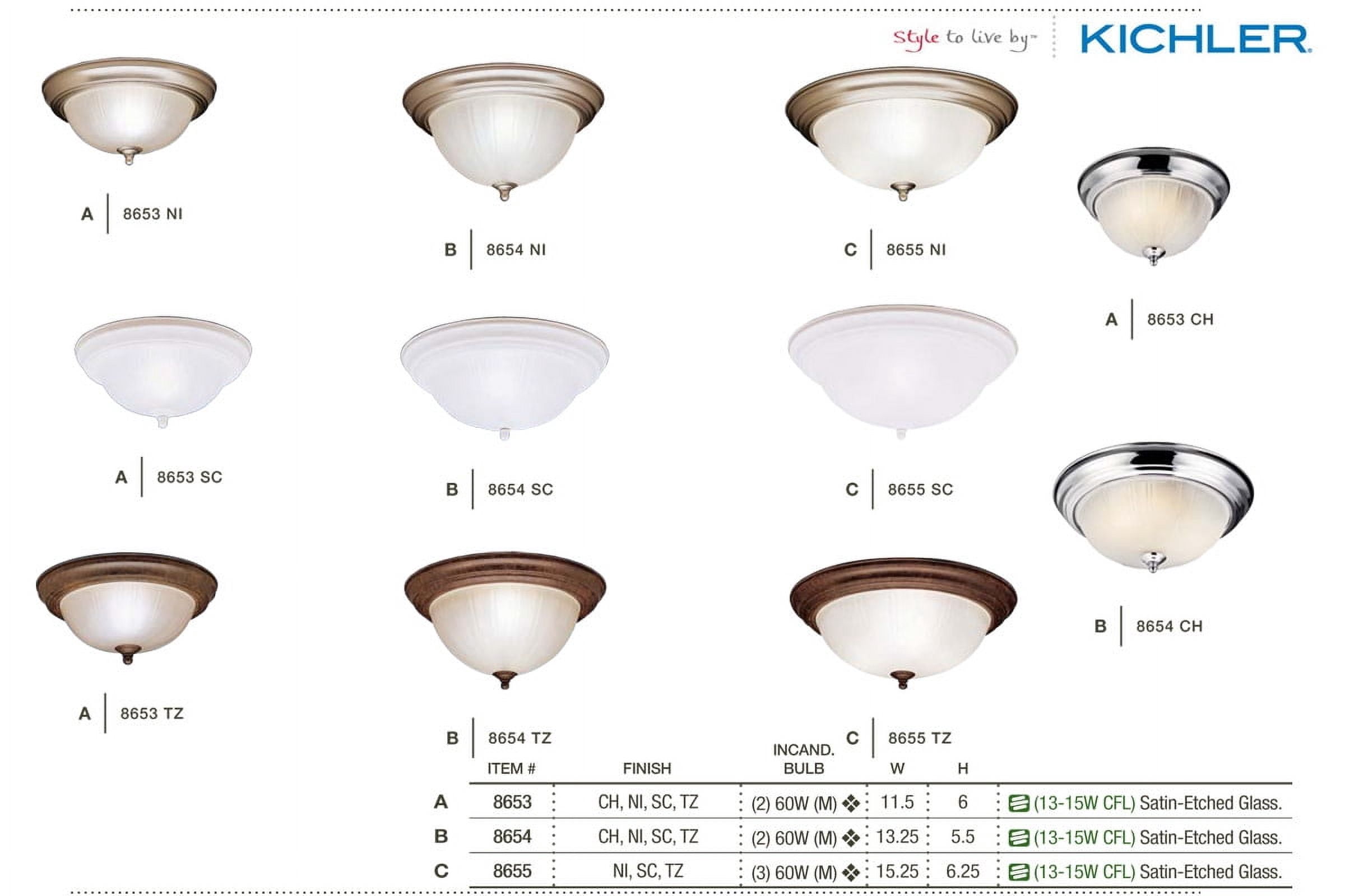 Brawn 2-Light Flush Mount Indoor Ceiling Fixture (Nickel, 13 in) l95tw
