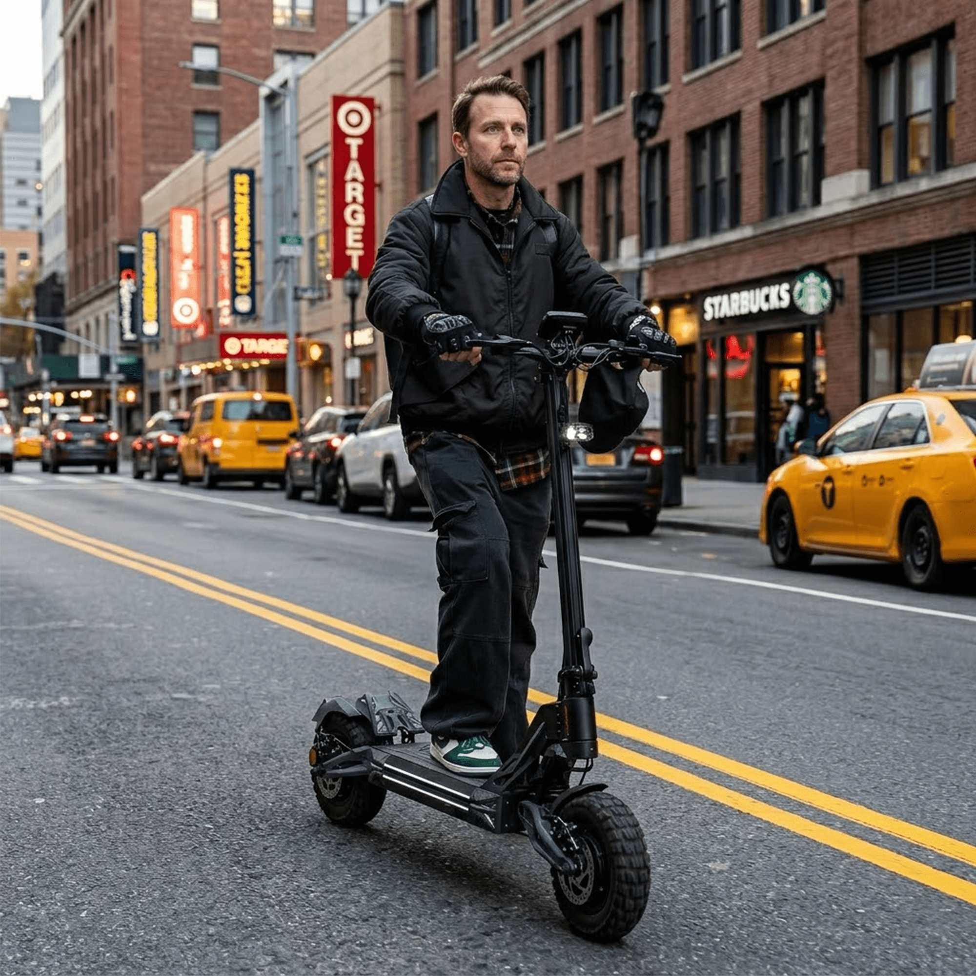 EOEOTWO K2MAX Dual Motor Electric Scooter, 4000W Off-Road Commuter with 42-Mile Range (Black, 11 in Tires) 1r5xj