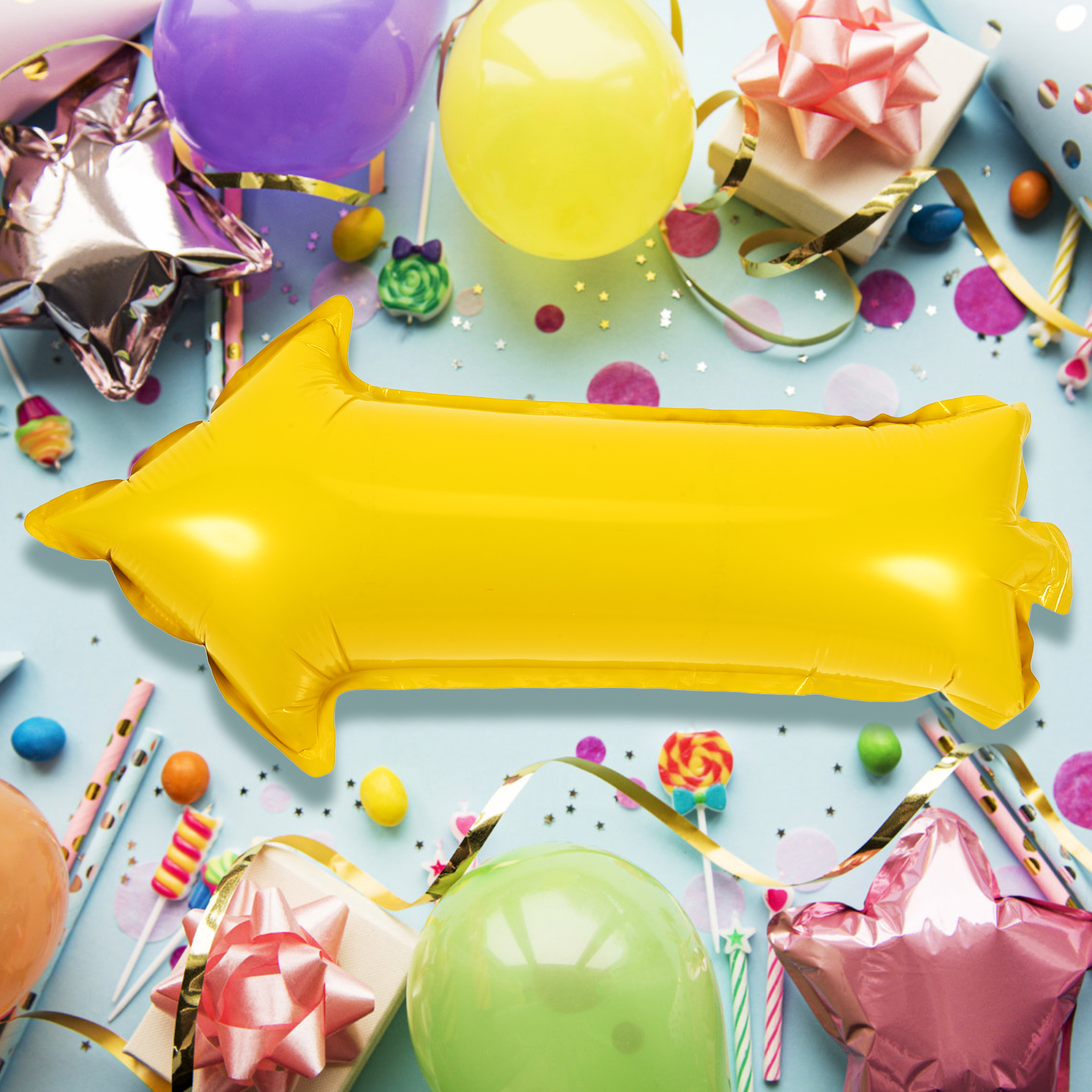 Generic Balloon Arch Kit Arrow Shape Party Decoration (Yellow, 5 Pcs) p6mzm