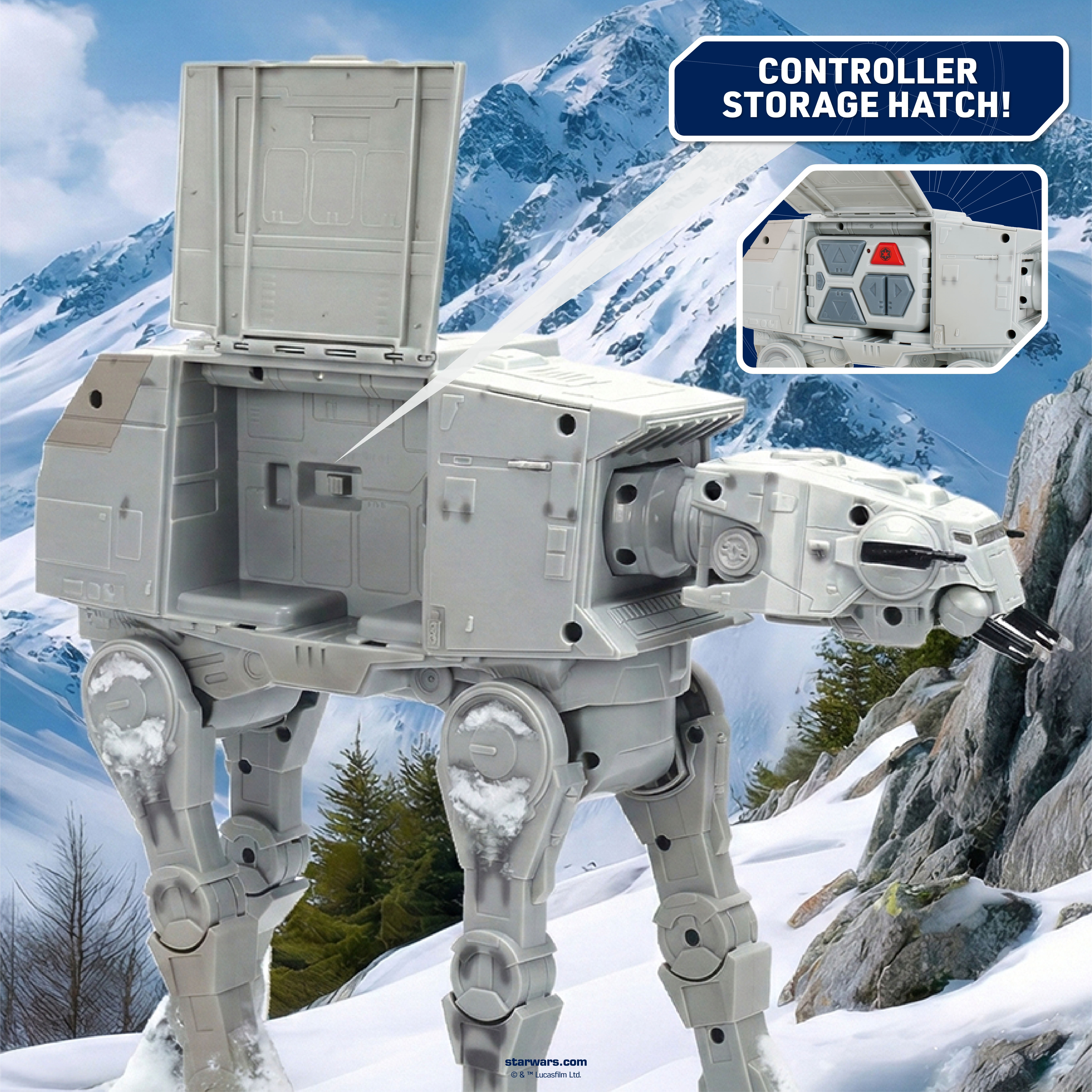 Star Wars Jada Toys AT-AT Walker Remote Control Vehicle with Lights and Sounds (Grey, 13 in) 0zz6i