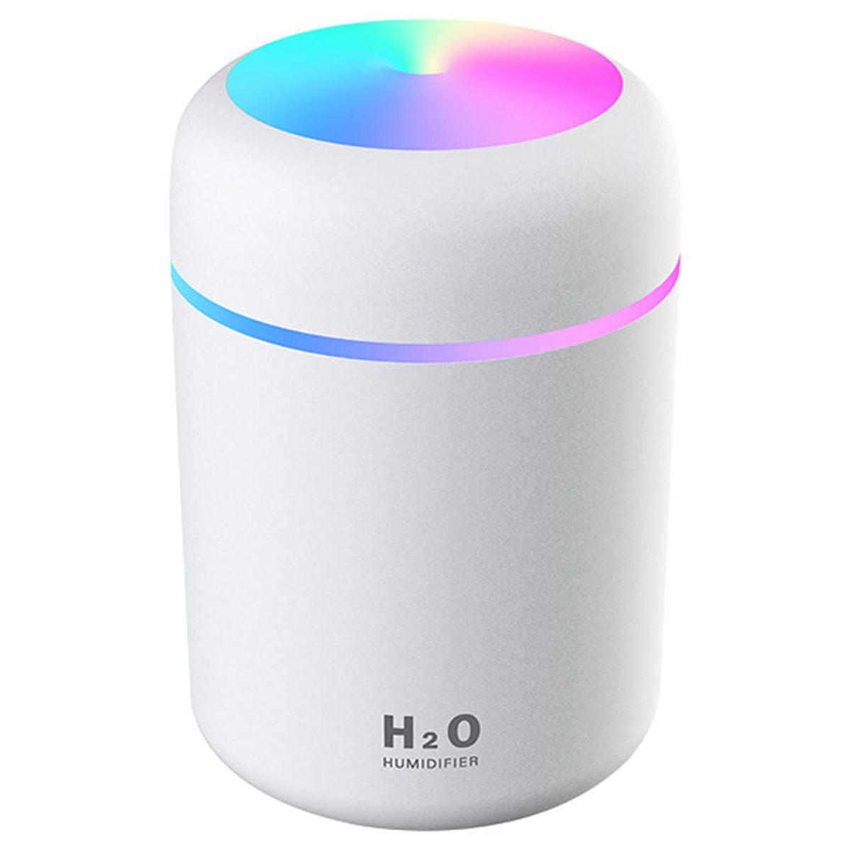 AWLYLNLL Portable Cool Mist Humidifier, Quiet Ultrasonic Desktop Personal Humidifier with LED Night Light (White, 10 fl oz) qtztv