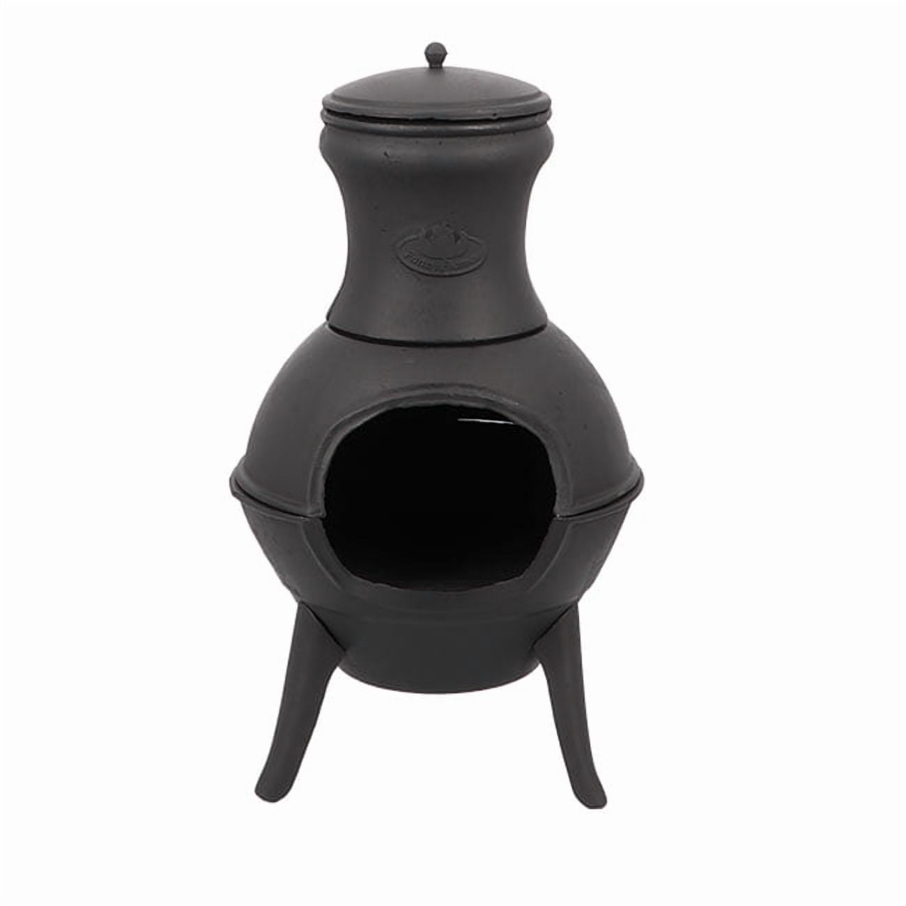 Esschert Design Outdoor Terrace Heater, Portable Patio Warming Fire Pit (Black, 14 in x 14 in x 25 in) co7uw