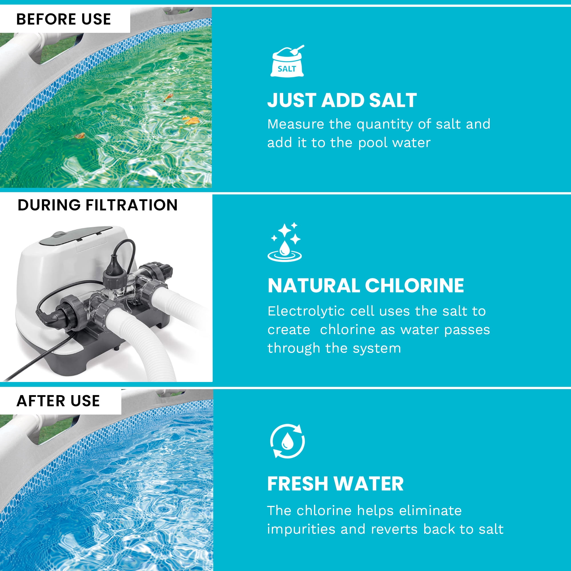 Intex Ultra XTR Above Ground Pool with Krystal Clear Saltwater System (Gray, 32 ft x 16 ft x 52 in) 854wn