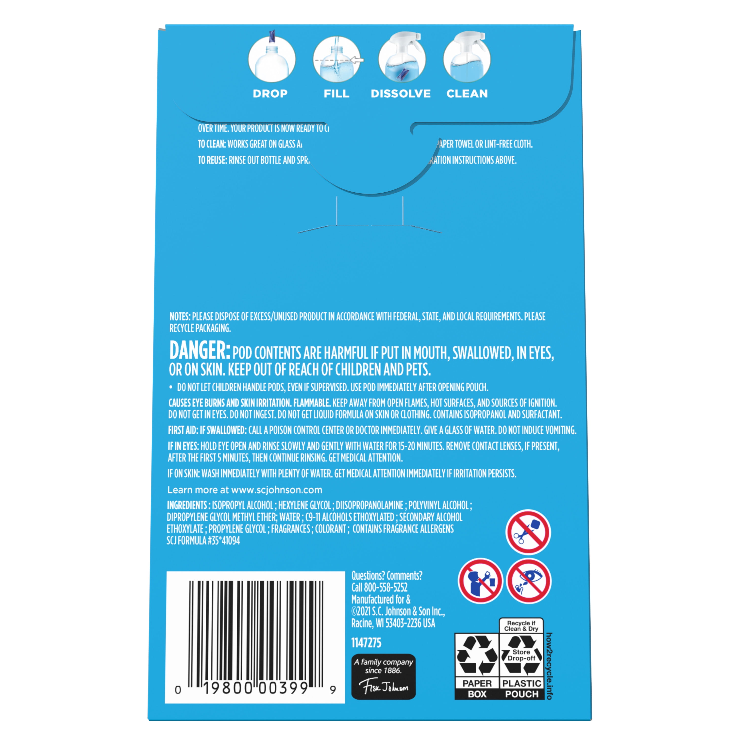 Windex Dissolve Concentrated Glass Cleaner Refill Pods (2 Count) vv8io