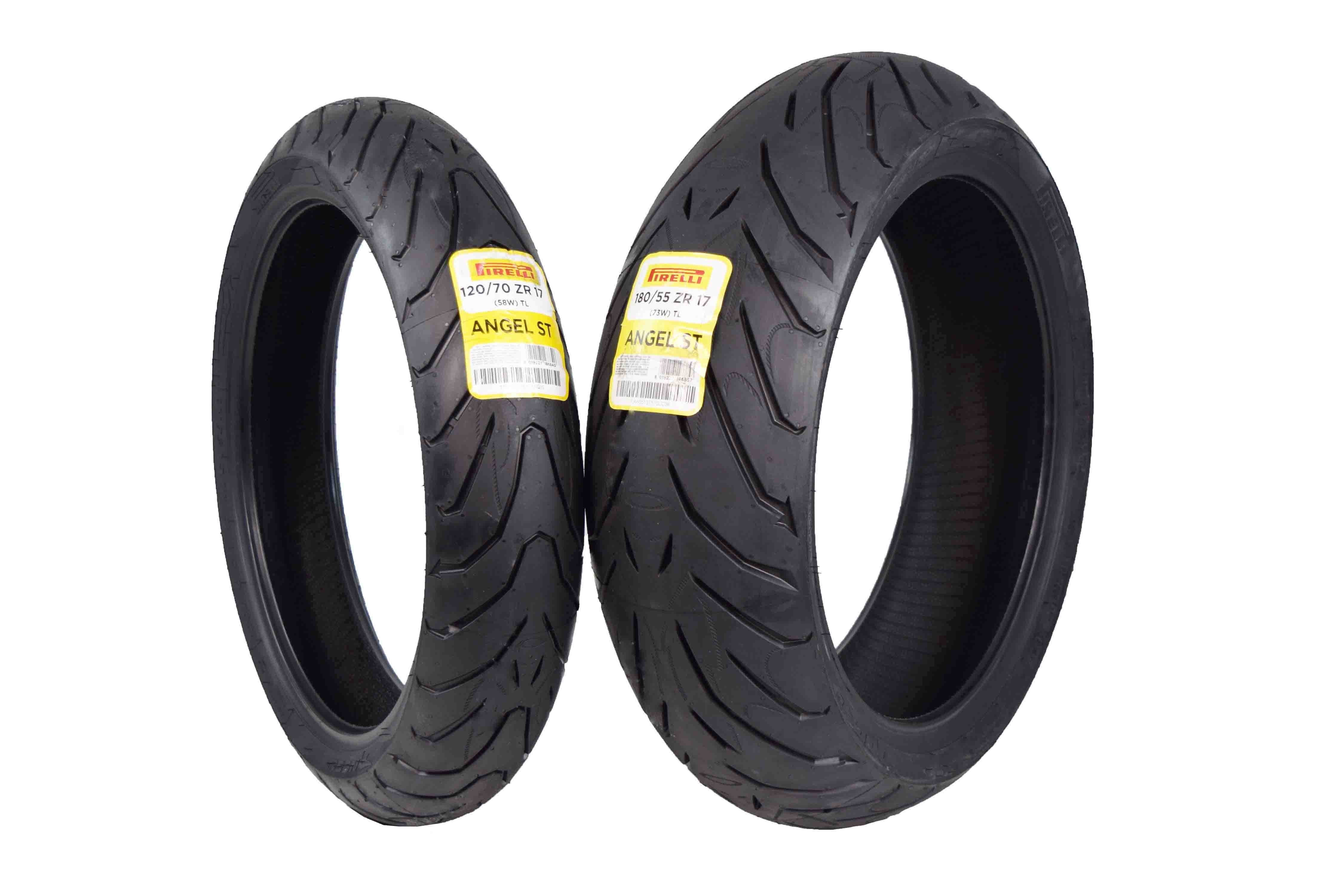 Pirelli Angel ST Sport Touring Motorcycle Tire Set (120/70ZR17 Front, 180/55ZR17 Rear) df1it