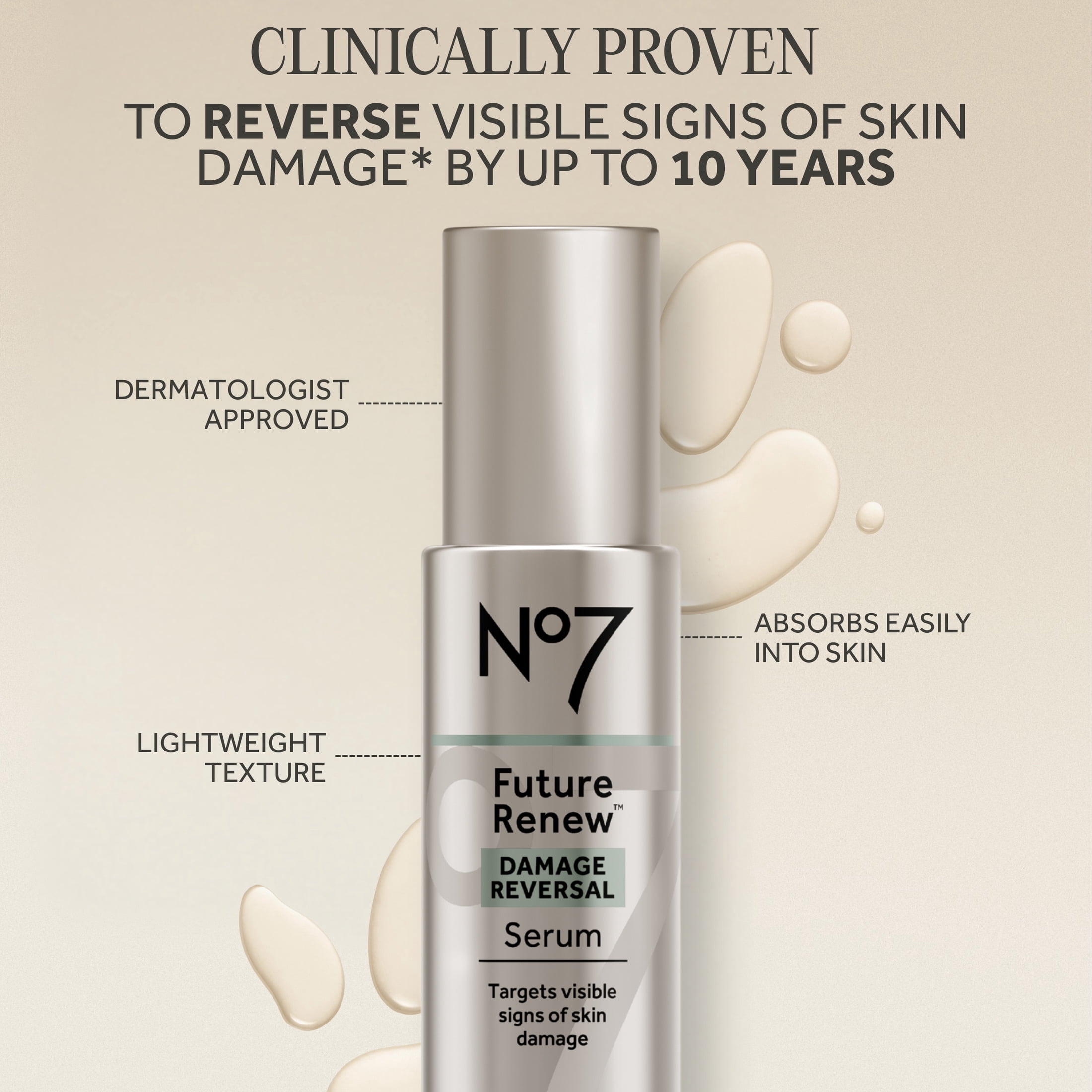 No7 Future Renew Damage Reversal Serum Face Treatment (0.85 fl oz) j51lb