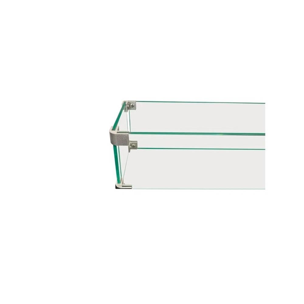 Living Source International Rectangle Fire Pit Flame Guard (Clear, 24 in x 12 in) 5uxg0