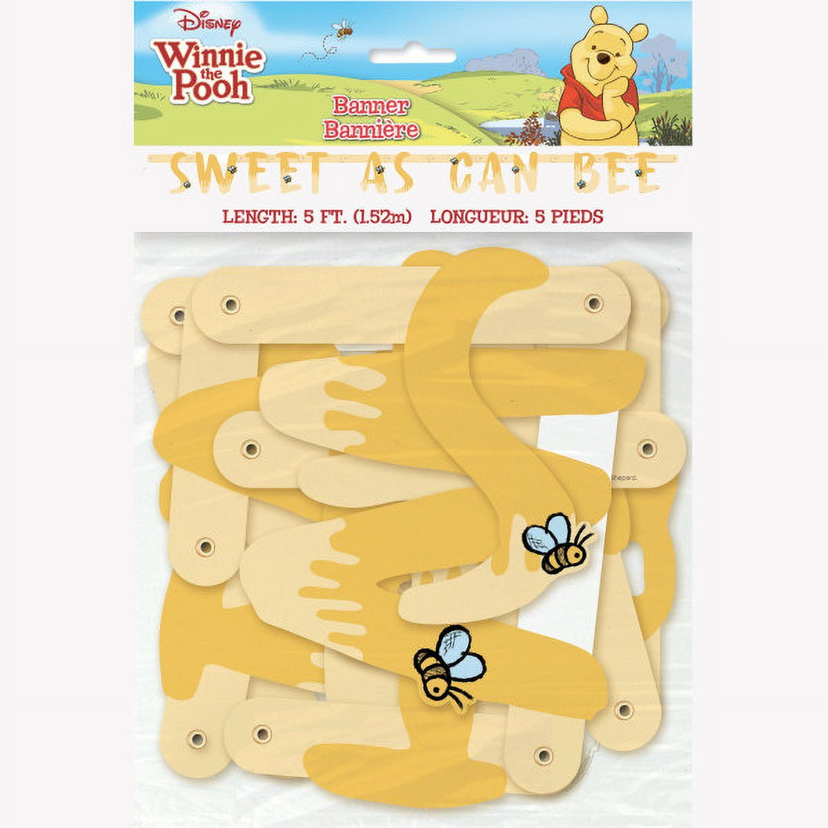 Unique Winnie the Pooh Party Supplies Set (16 Dessert Plates, 16 Napkins, Table Cover, Banner, Stickers) q97lc