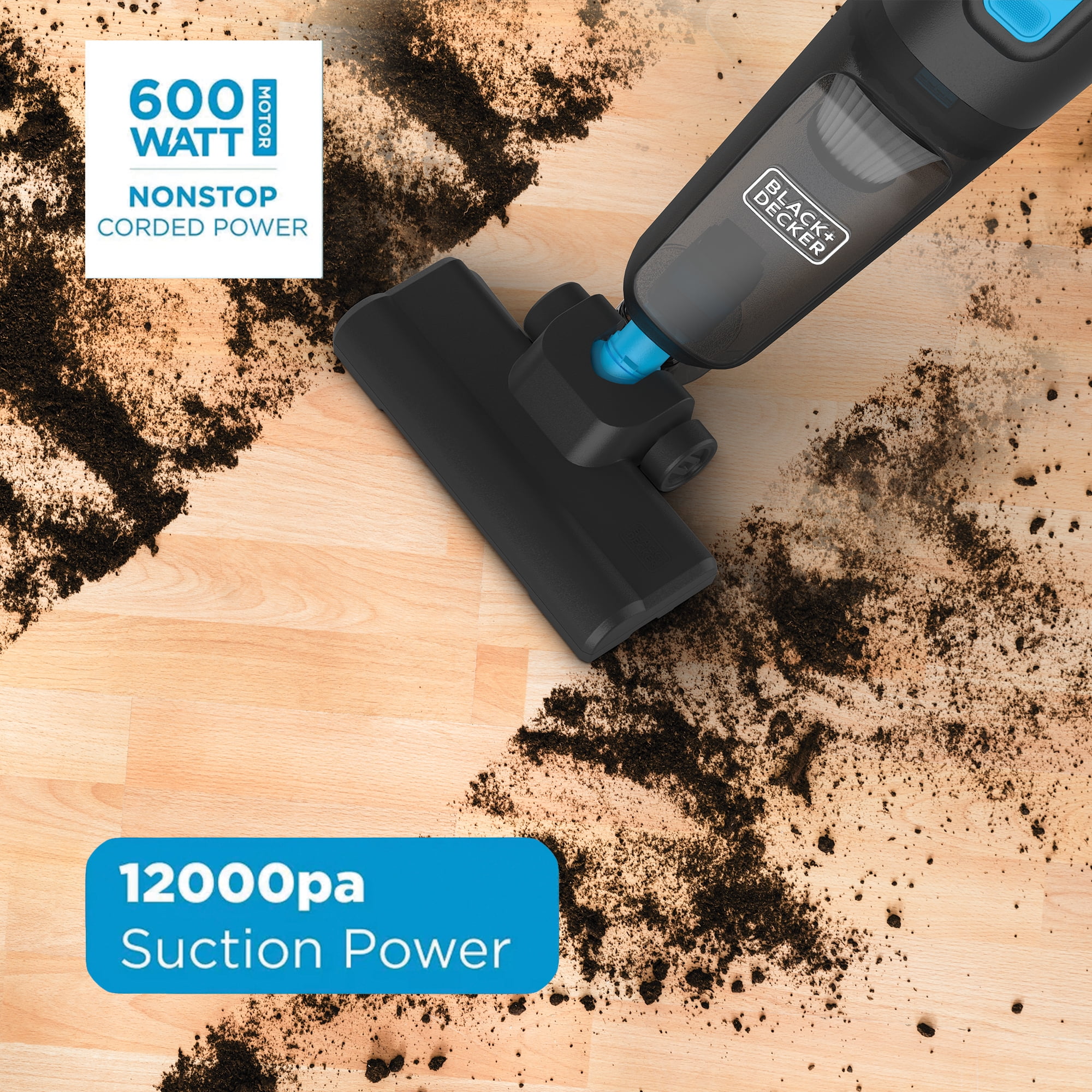 BLACK+DECKER PowerSeries Flex+ 3-in-1 Stick Vacuum (Black, 19 ft Cord) 4r8uc