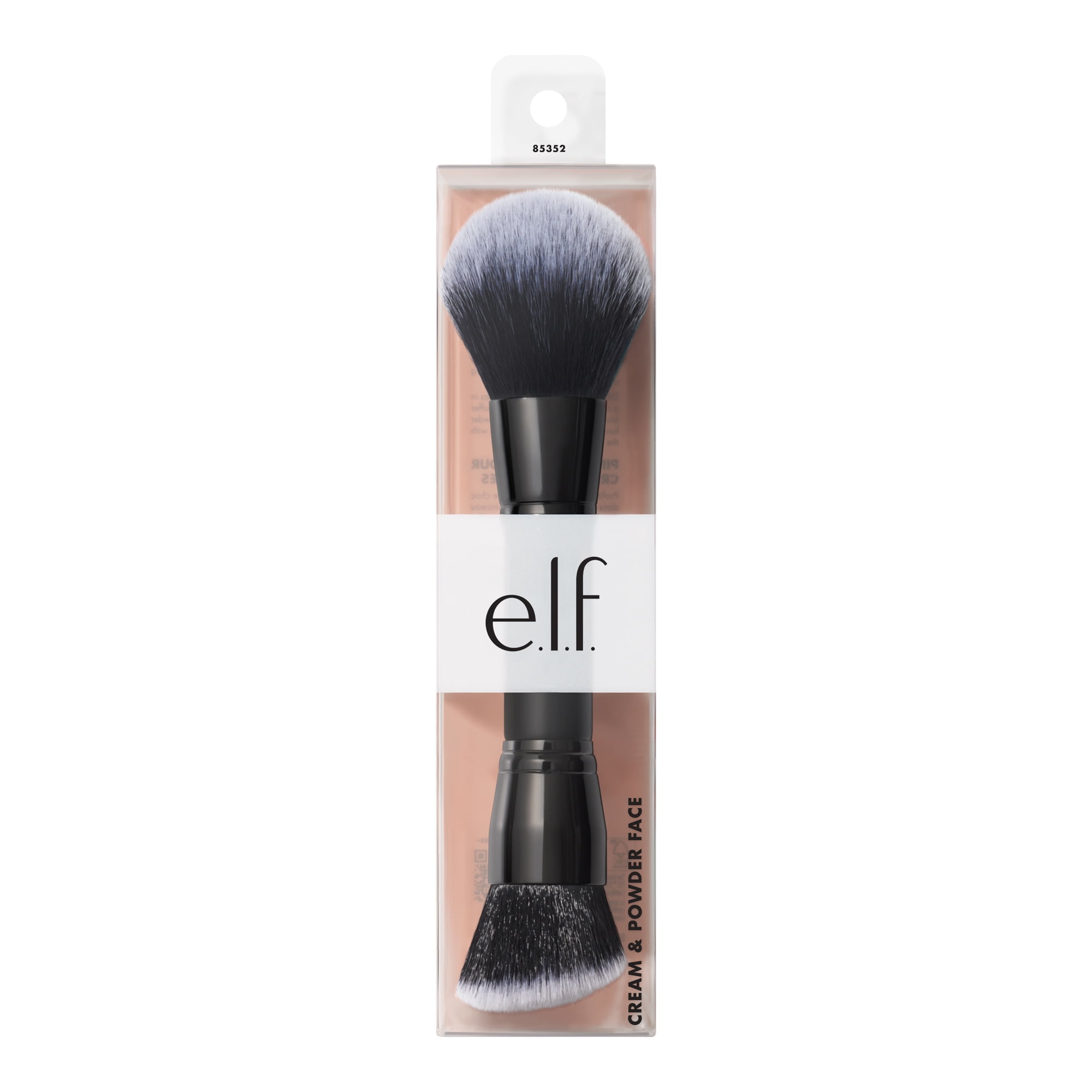 e.l.f. Cosmetics Cream & Powder Face Brush (Dual-Ended Synthetic Makeup Applicator) tvjvz