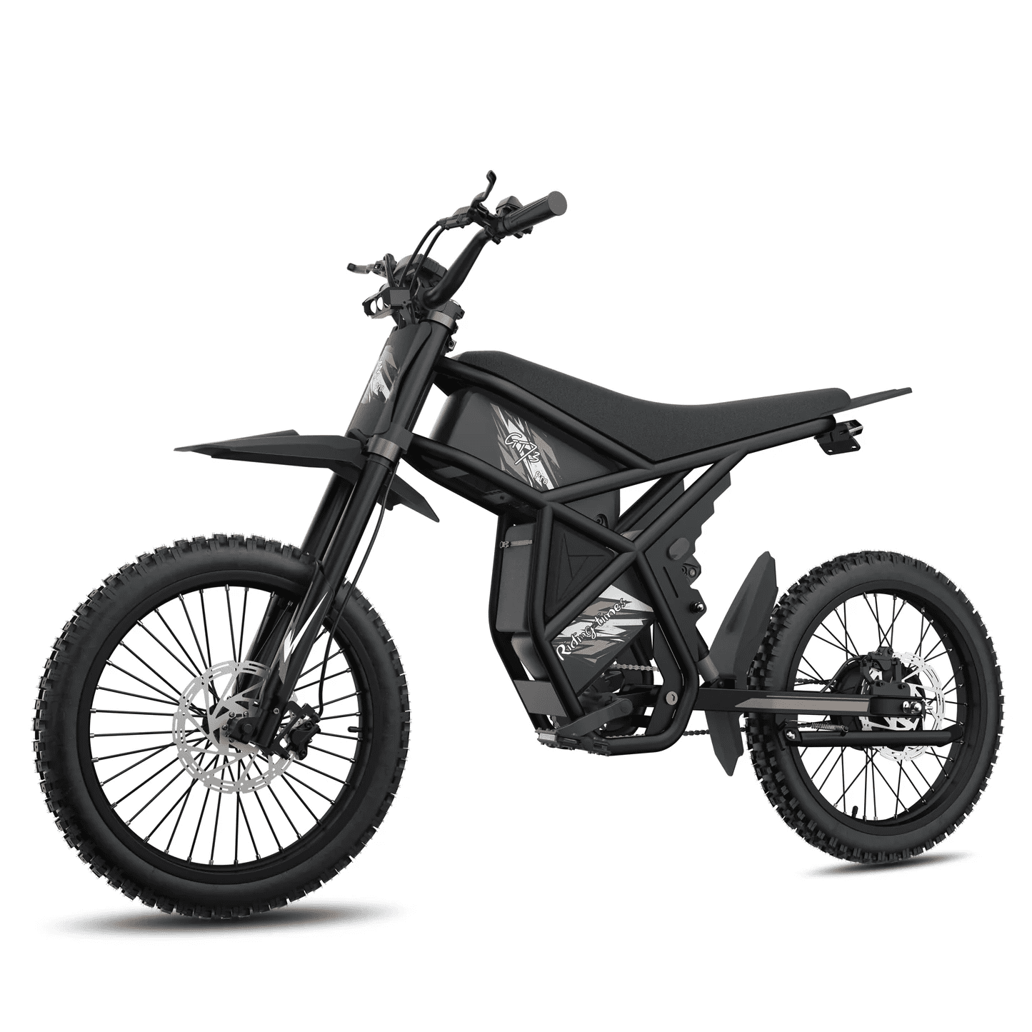 Riding'Times GT73 Pro Electric Bike, 3000W Dual Motor Off-Road E-Bike with Hydraulic Brakes (Black, 25 in x 3 in Tires) wi7x3