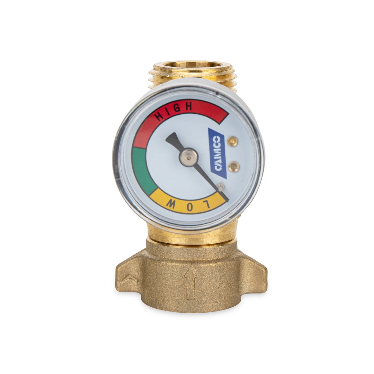 Camco RV Water Pressure Regulator with Gauge (Brass, 0.75 in) nb7sy