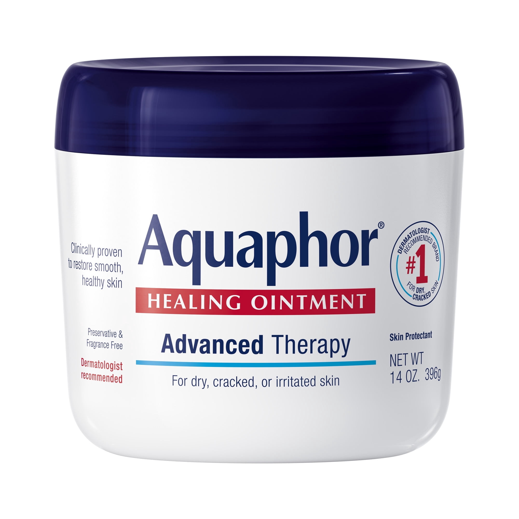 Aquaphor Healing Ointment Advanced Therapy Skin Protectant for Dry and Cracked Skin (Fragrance Free, 14 oz) kk8uv
