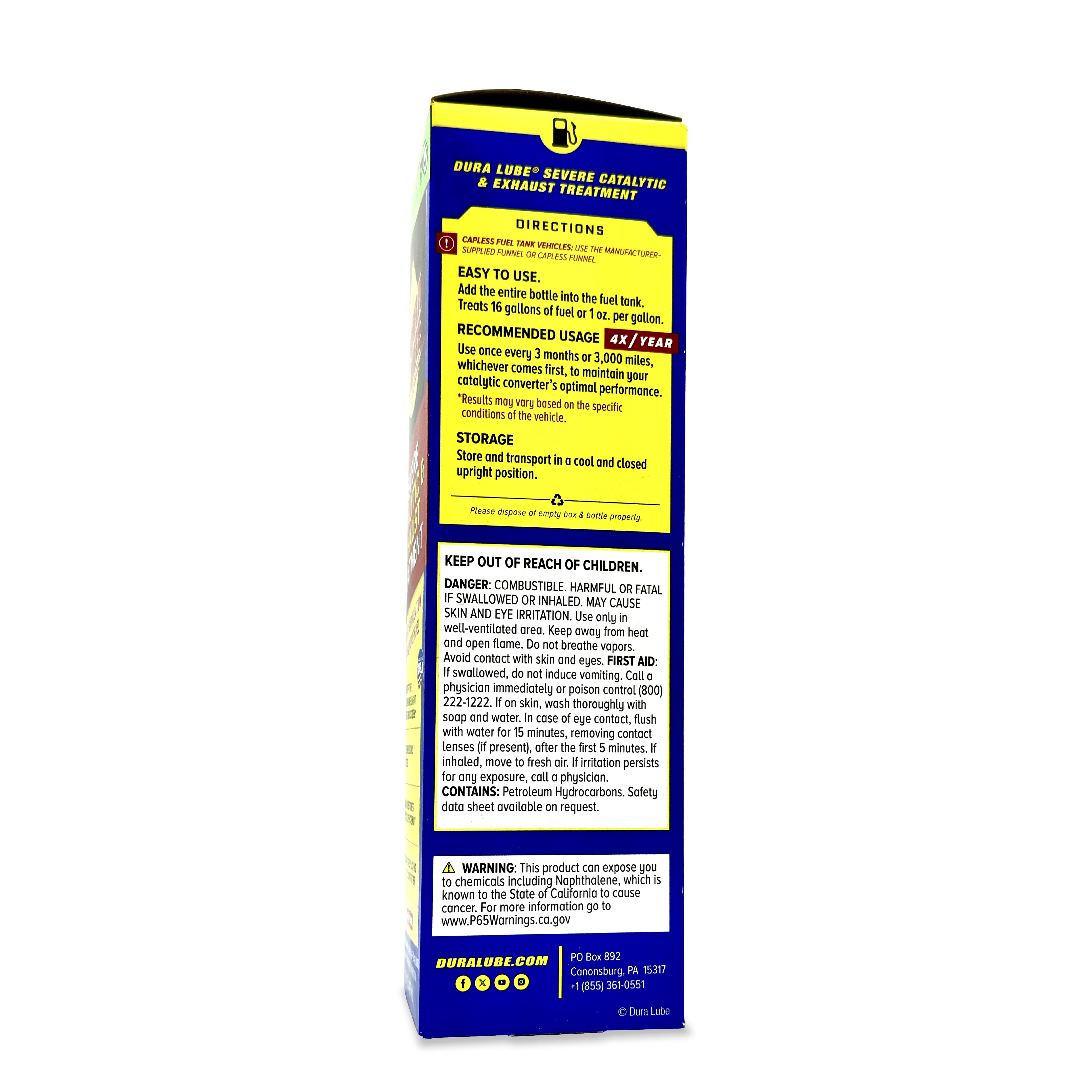 Dura Lube Catalytic & Exhaust System Treatment Emissions Additive Converter Cleaner (16 fl oz) ftgy3