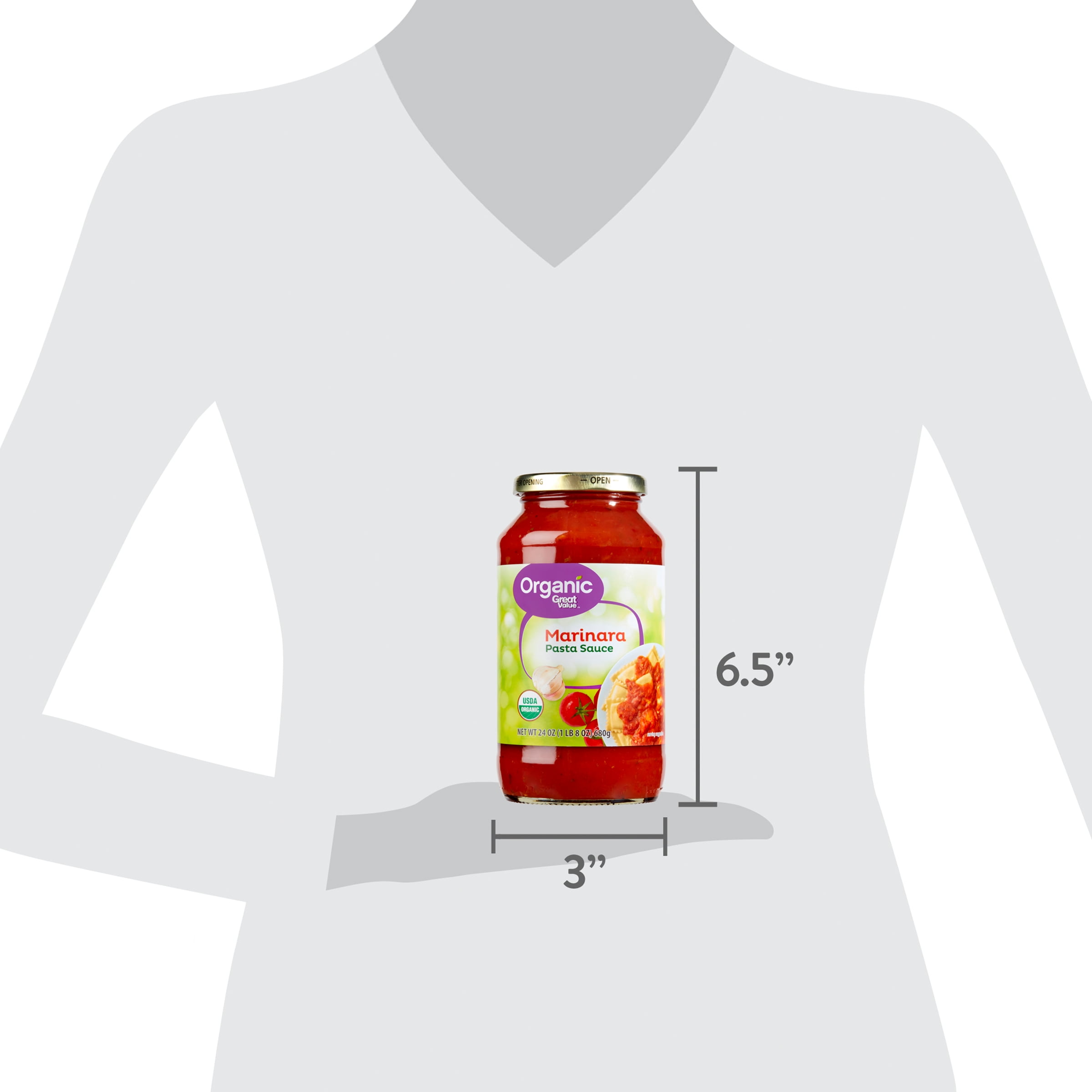 Great Value Organic Marinara Pasta Sauce, Rich Tomato and Herb Blend (24 oz) oqz6v