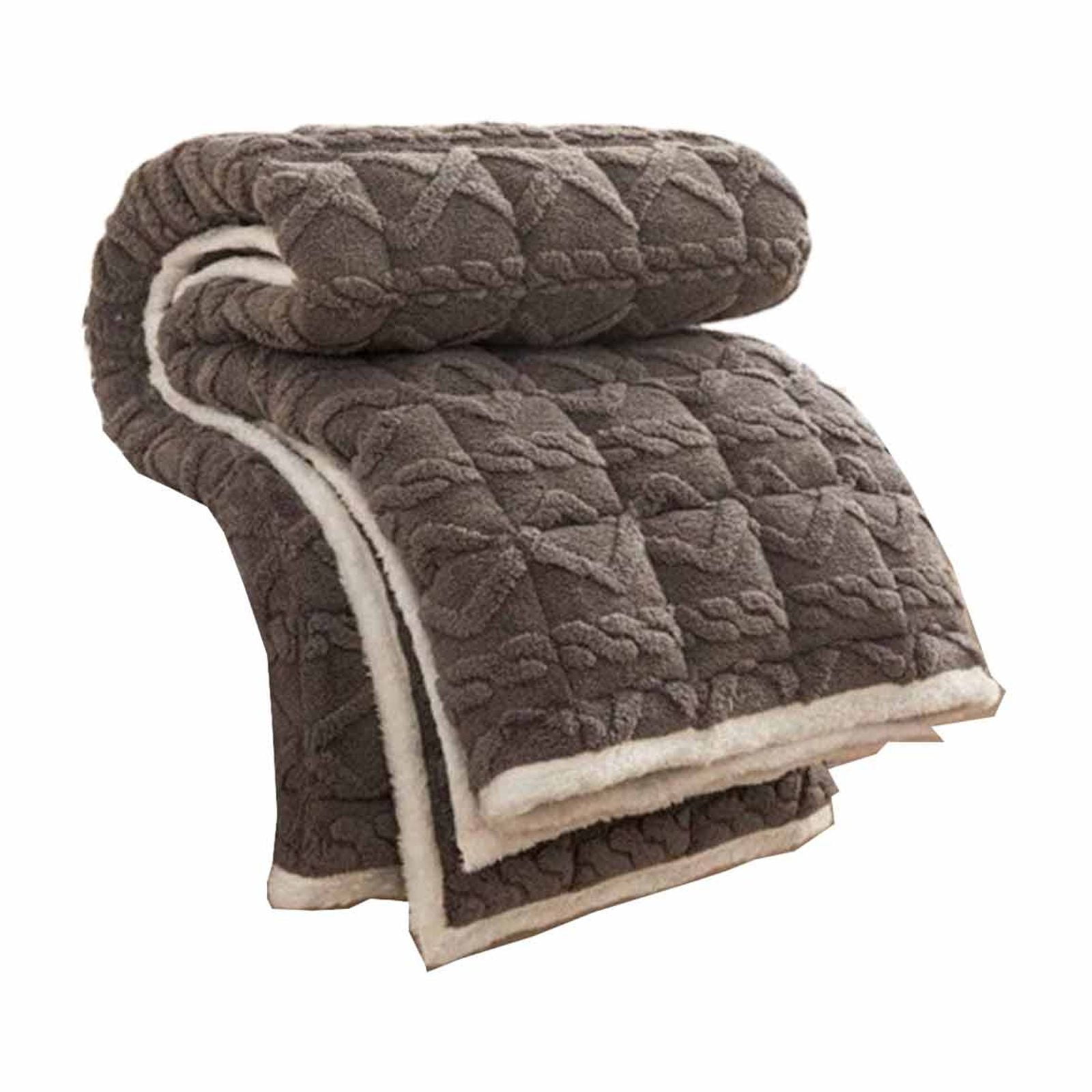 Infidev Winter Warm Tatami Mattress Topper, Breathable Cotton Padded Floor Mat for Dormitory (Grey, 70.8x78.7 in) k9rg4