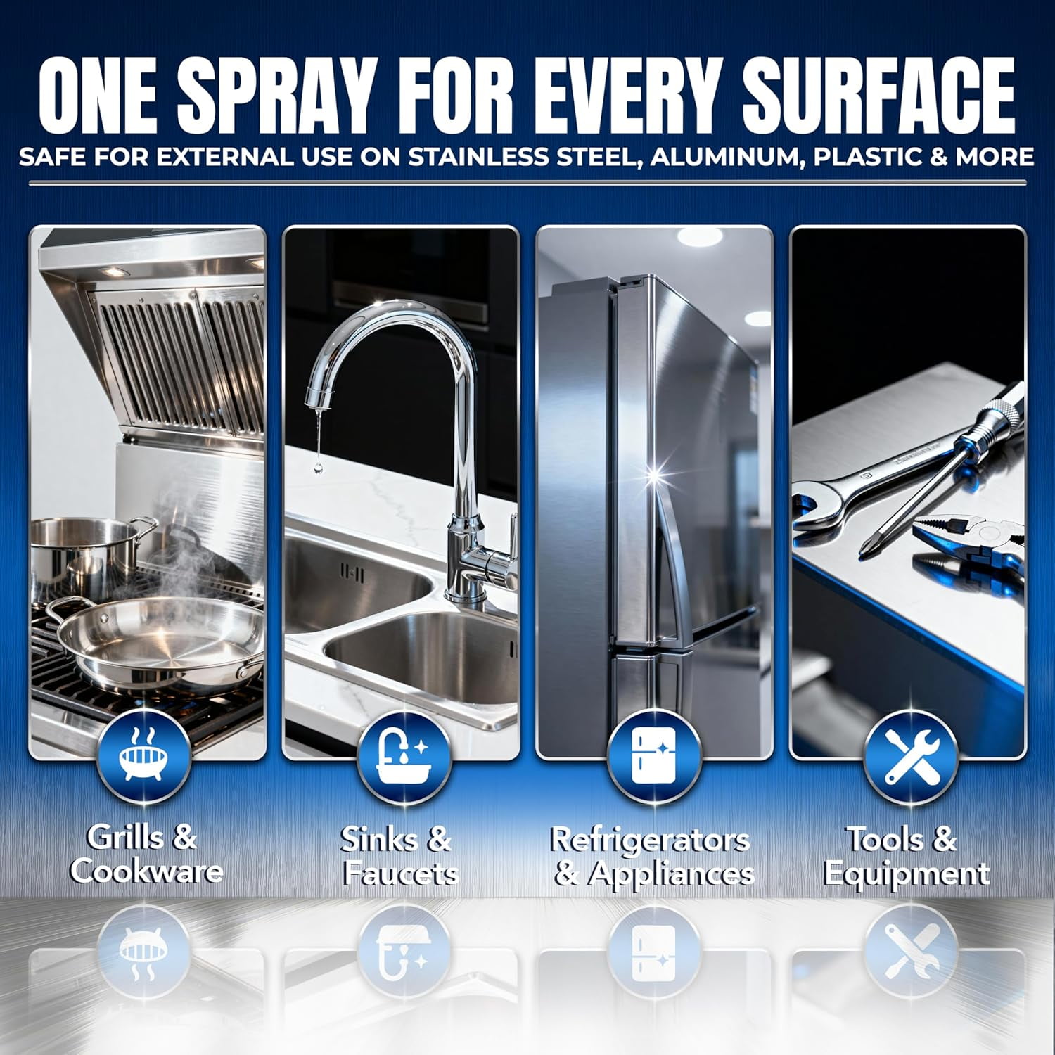 Sheila Shine Stainless Steel Cleaner and Polish, Streak-Free Protective Coating for Kitchen Appliances (10 oz) itlo4