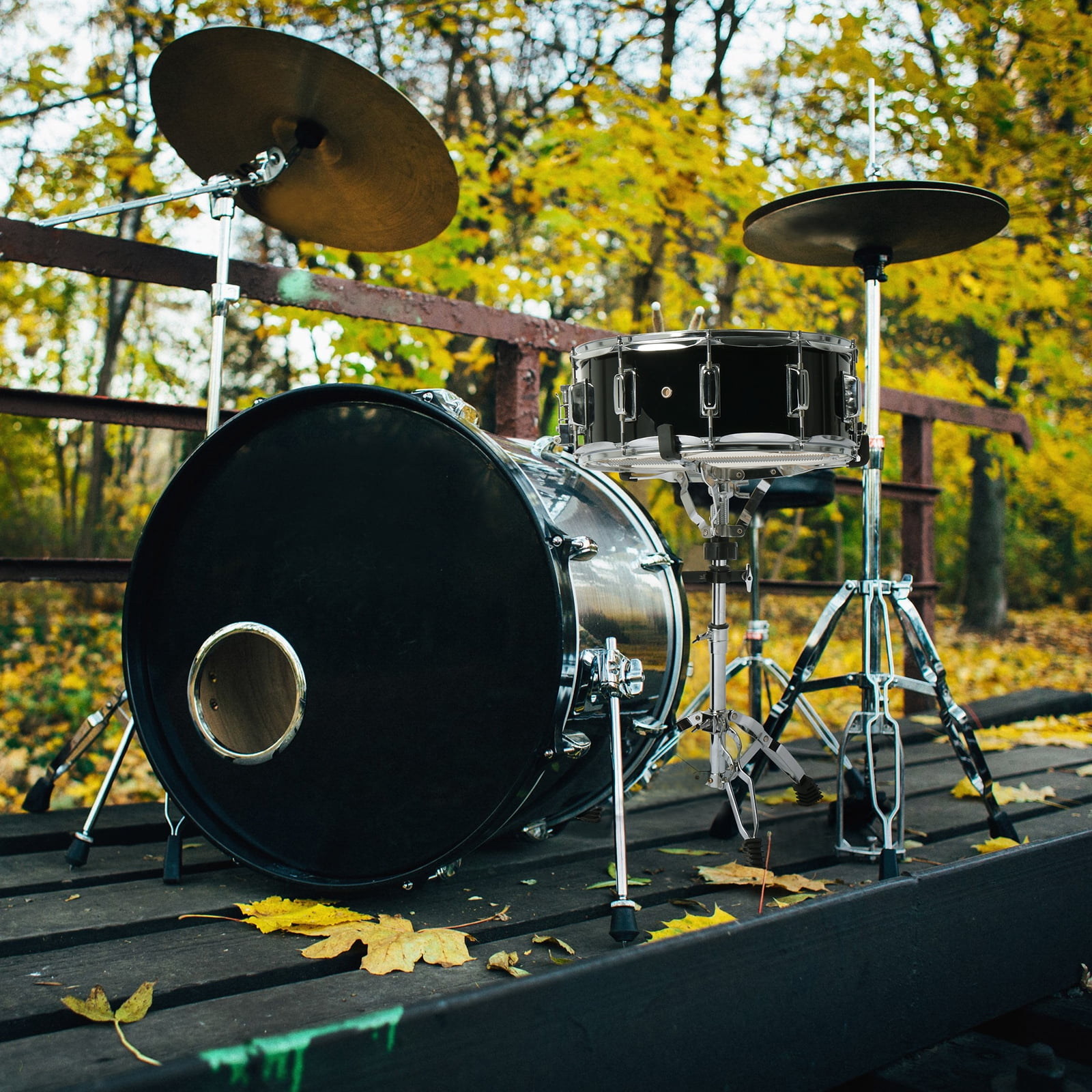 Ktaxon 14 in x 5.5 in Snare Drum Set for Beginners, Professional Sound Quality with Stand, Bag, and Accessories (Black, 14 in x 5.5 in) vkz7r