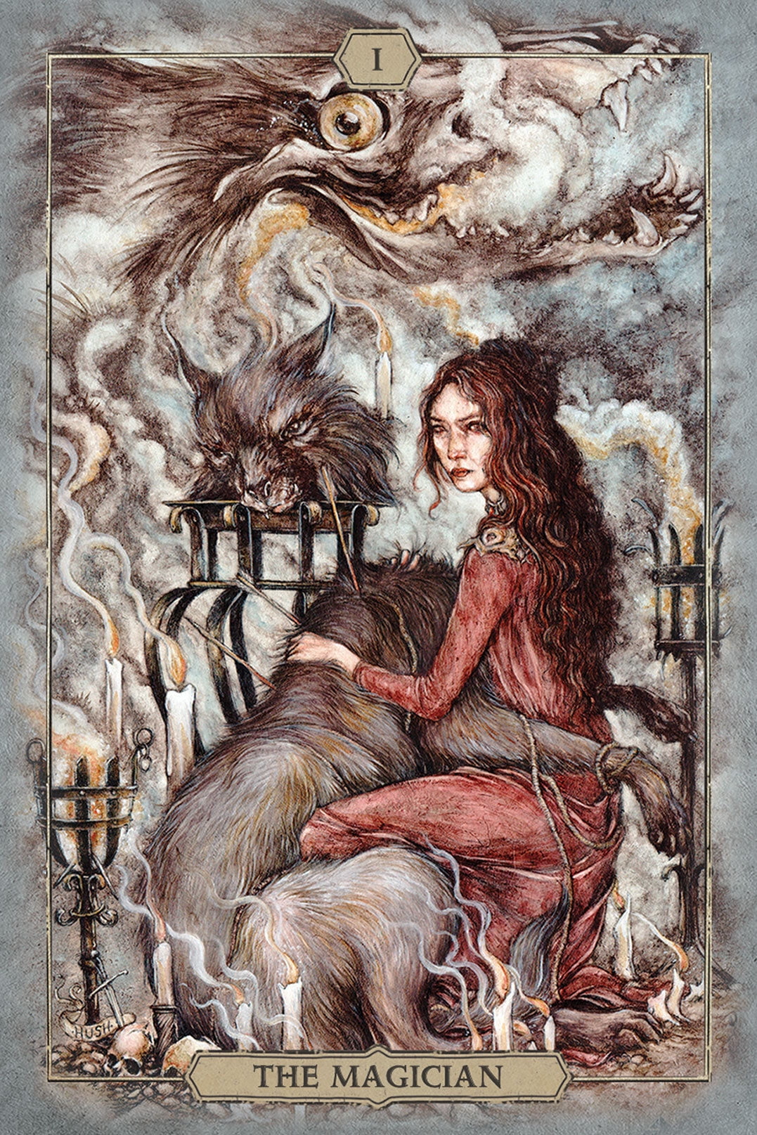 Jeremy Hush Tarot Deck (Hardcover, 78-Card Set) gm33e