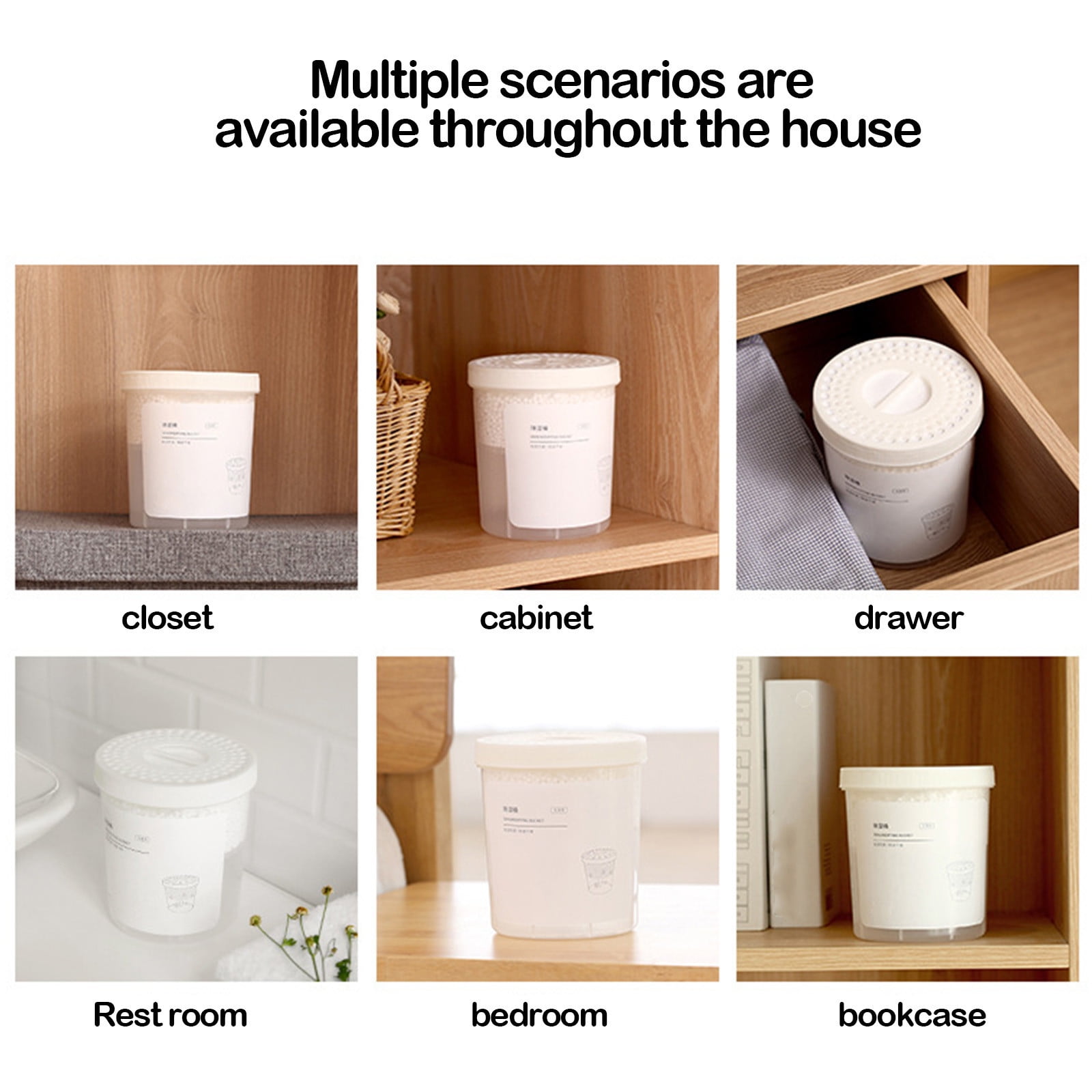 SNGMN Moisture Absorber Dehumidifier Bucket for Home and Closet (White, 23.67 fl oz) zxg8c