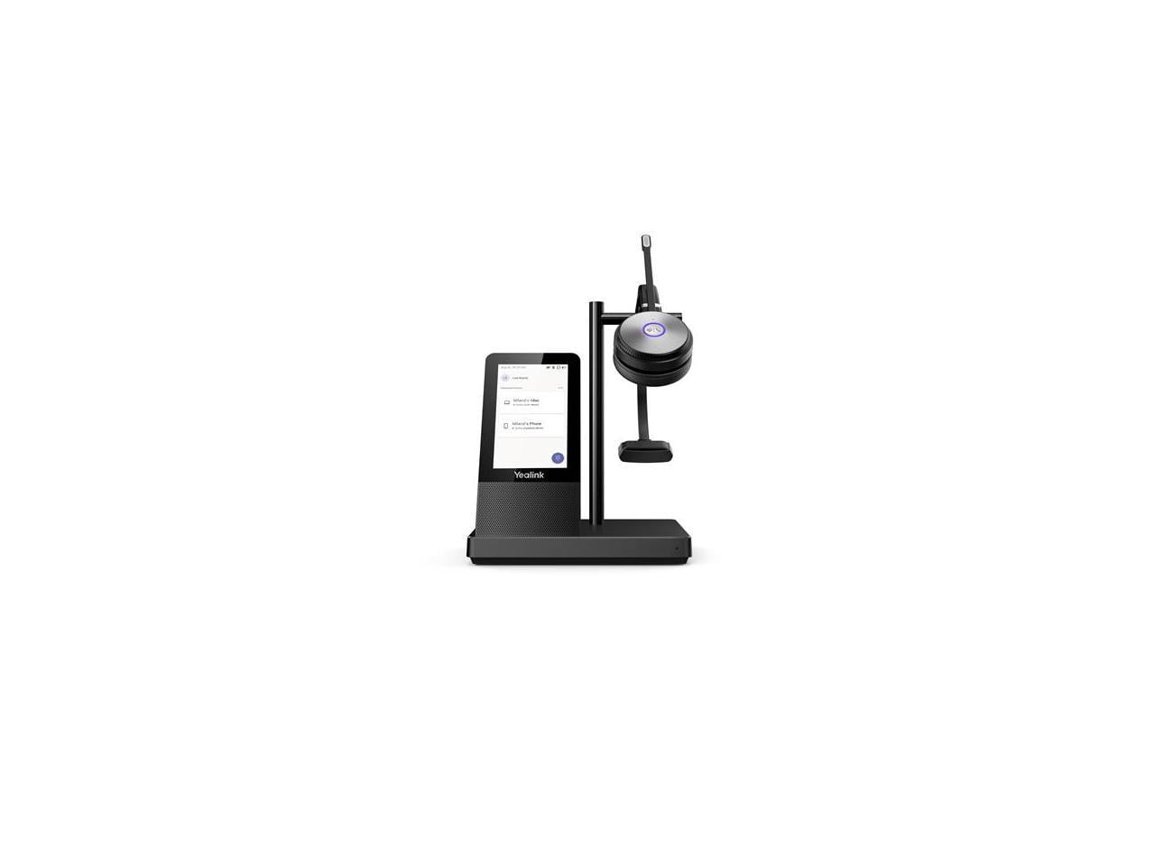 Yealink WH66 Mono Wireless Headset with Touch Screen Base and Charging Station (Teams Certified, 525 ft Range) egy69