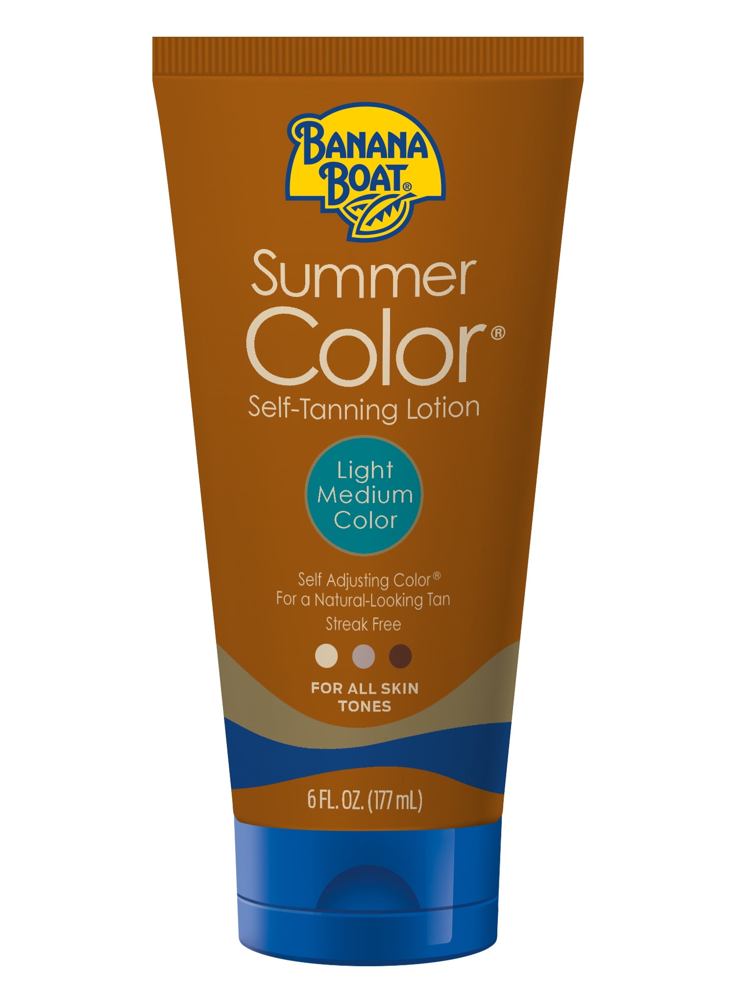 Banana Boat Summer Color Self Tanning Lotion, Streak-Free Natural Glow (Light Medium, 6 fl oz) m7c4q