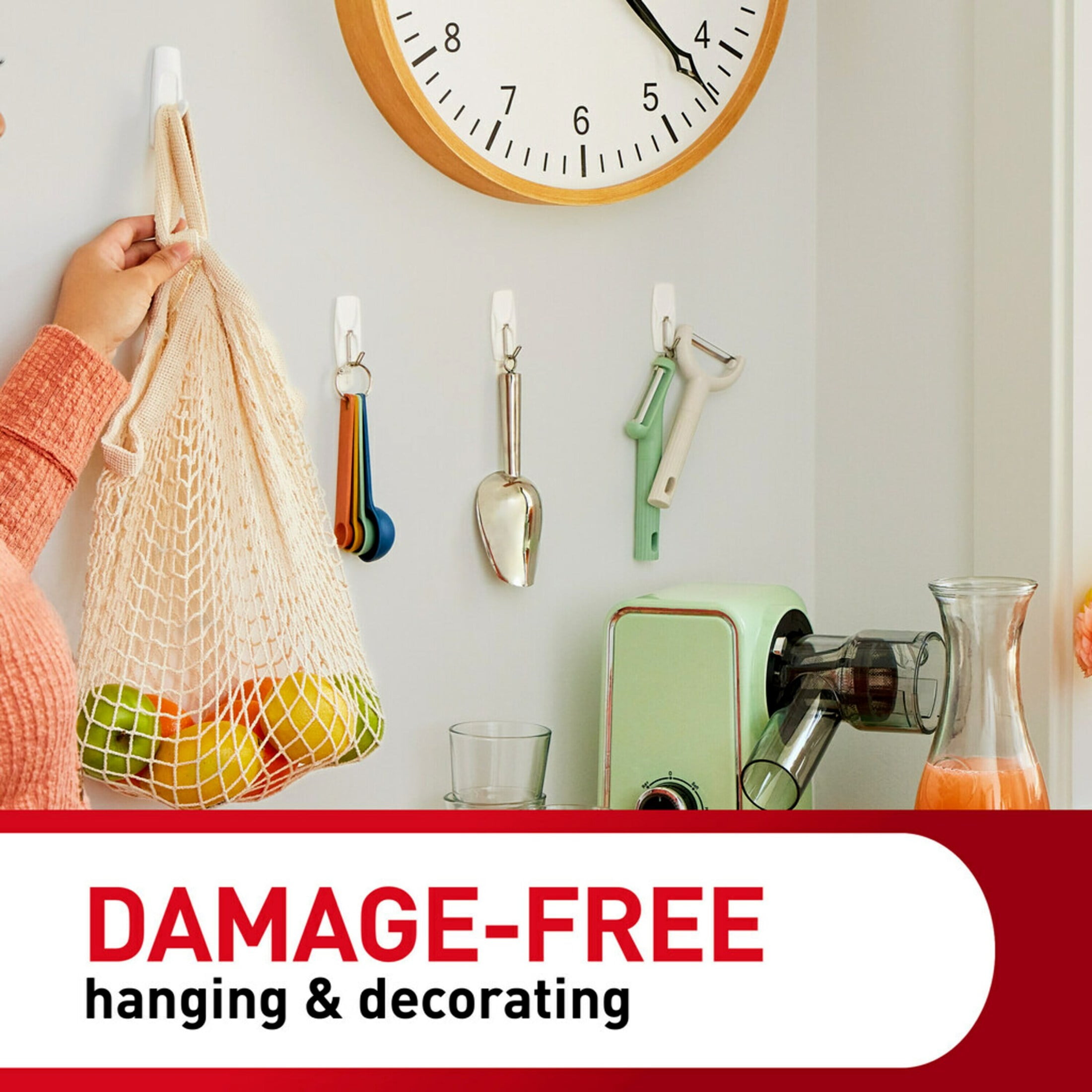 Command Large Utility Hooks for Damage-Free Wall Hanging (White, 3 Hooks and 6 Strips) bzusy