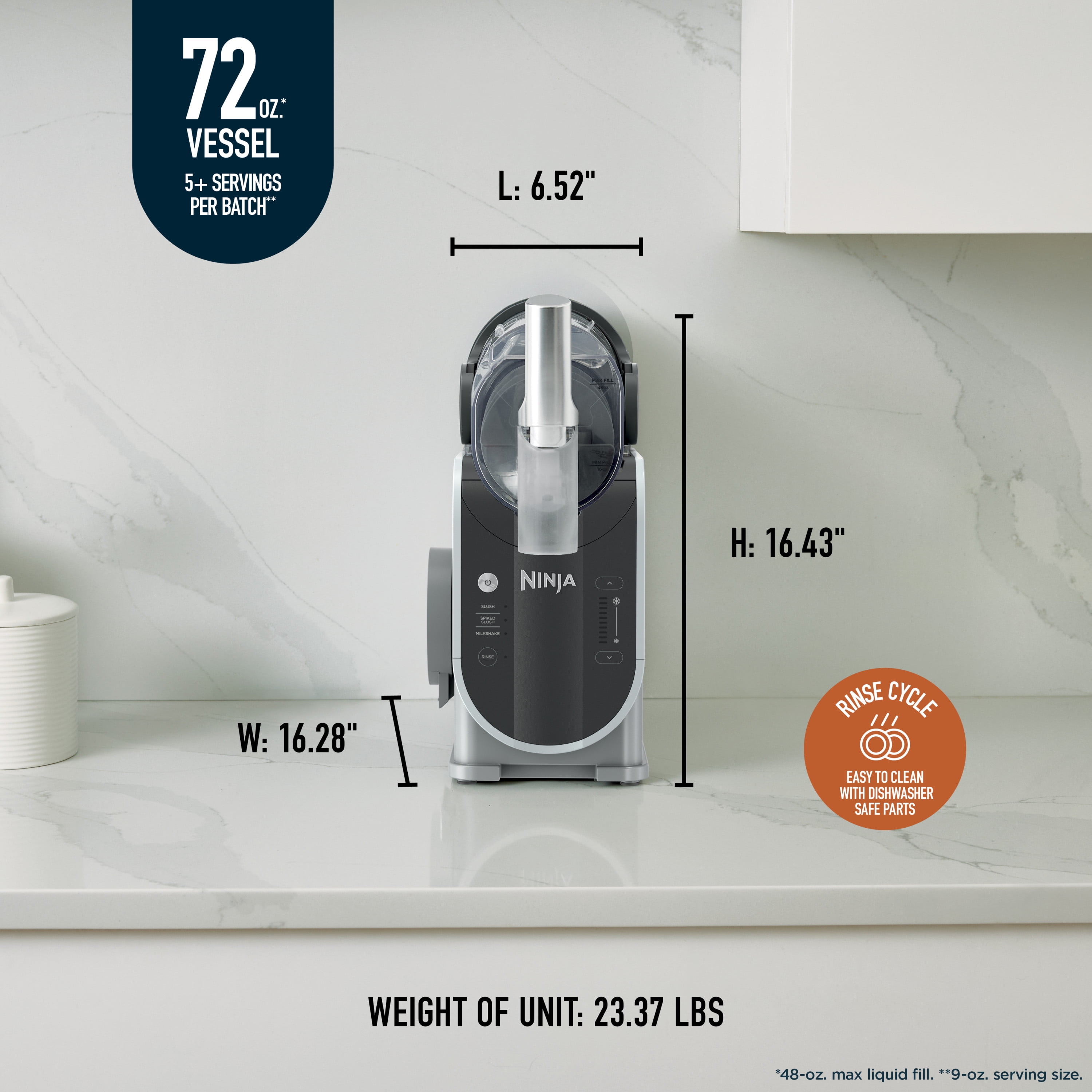 Ninja SLUSHi Frozen Drink Maker with RapidChill Technology (Gray, 72 fl oz) ap95f
