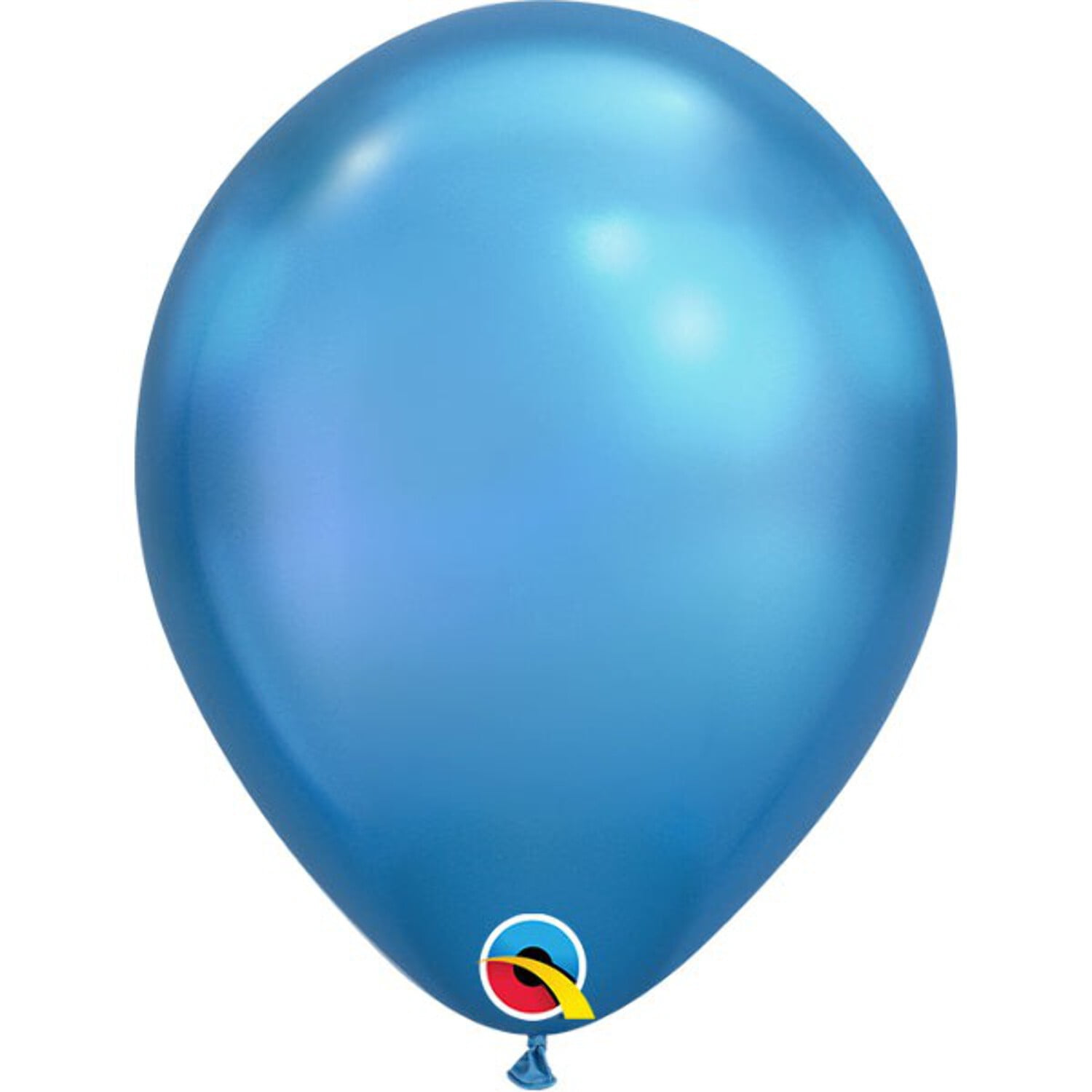 Qualatex Chrome Latex Balloons Metallic Finish Party Decorations (Blue, 7 in, 100 Pack) 9uen8