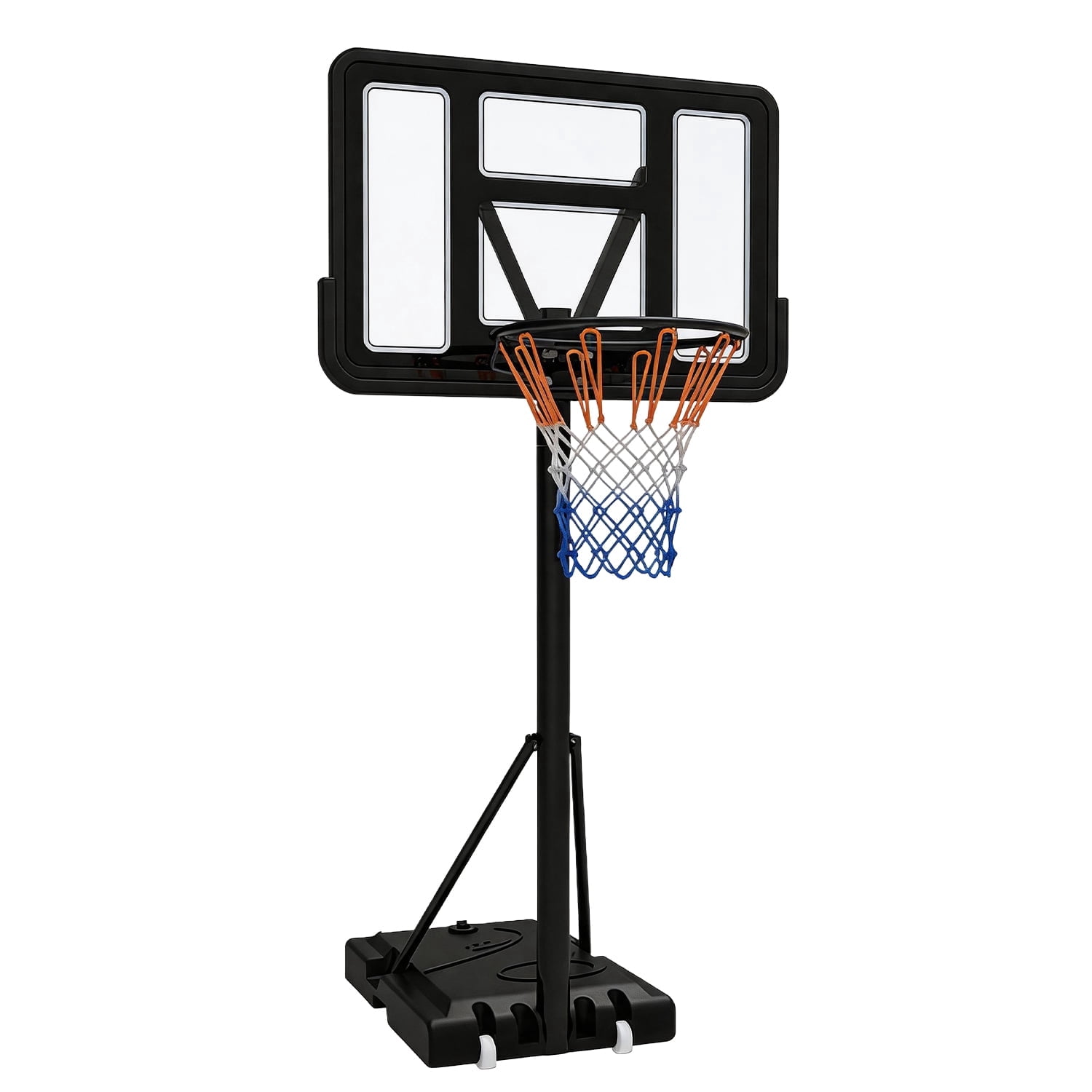 BN-LINK Portable Basketball Hoop, Height Adjustable Outdoor Basketball Goal with Shatterproof Backboard (Black, 43 in) 9cebf