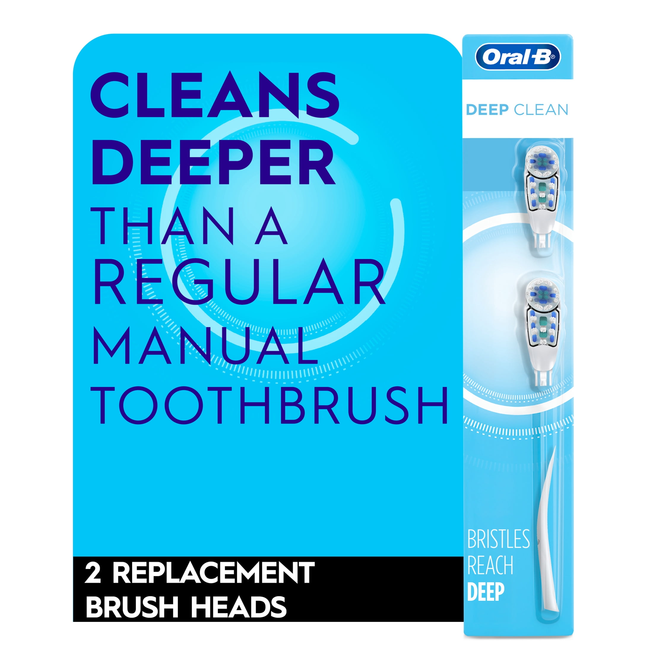 Oral-B Deep Clean Battery Powered Replacement Toothbrush Heads (White, 6 Pack) 8fhhz - Image 2