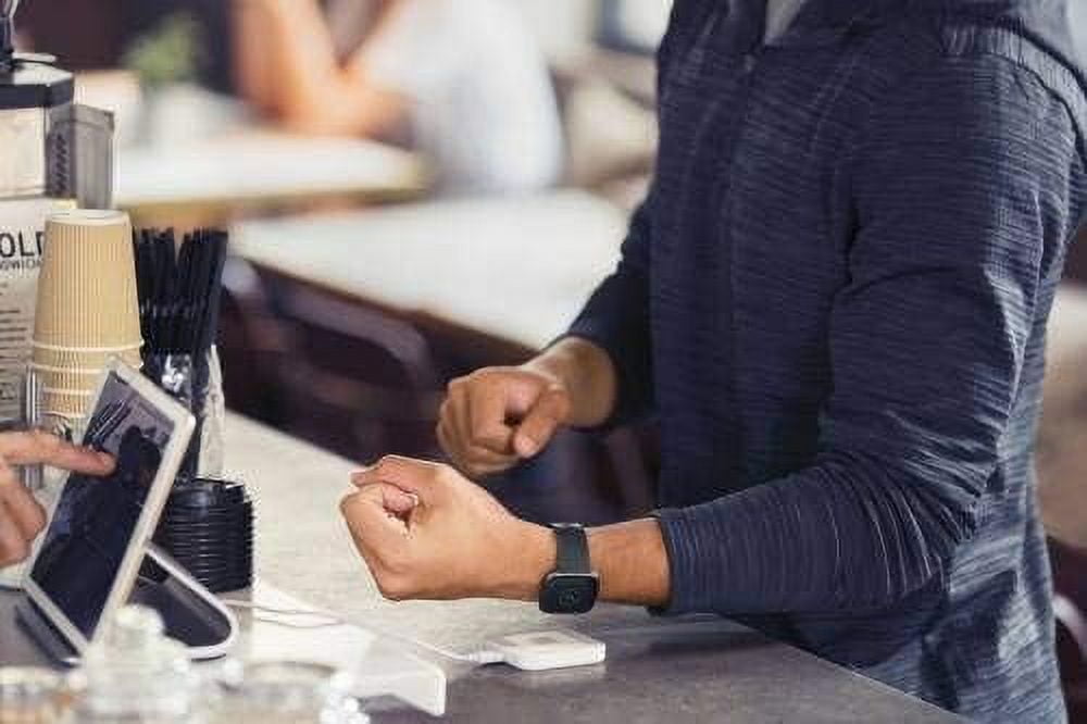 Fitbit Versa 2 Health and Fitness Smartwatch with Heart Rate Monitor (Black, One Size) 1cqsn