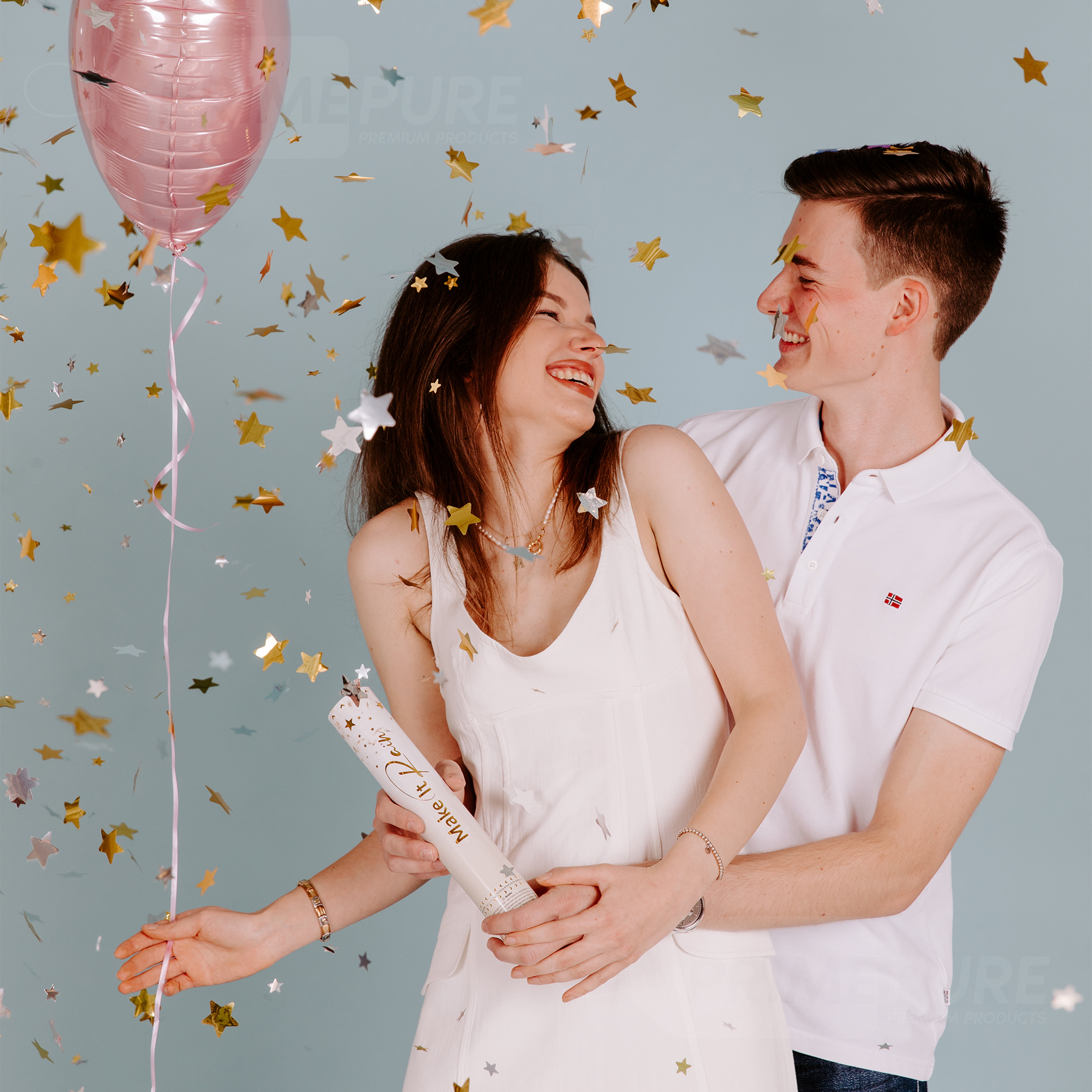 PrimePure Confetti Party Cannon (Gold, 2 Pack) jnnw9