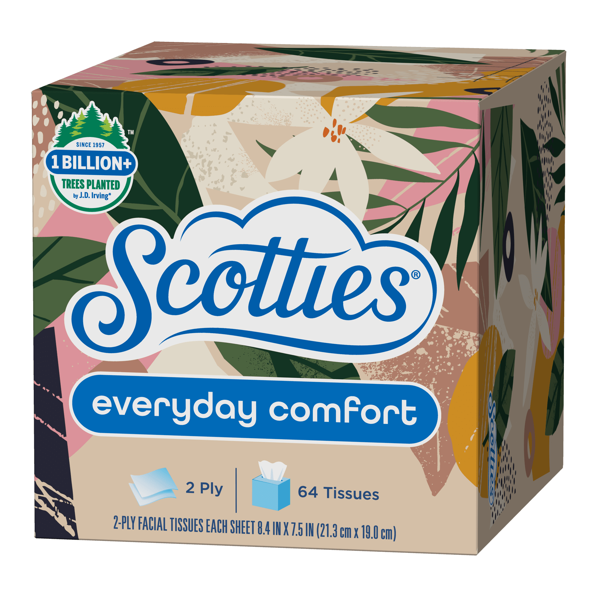 Scotties Everyday Comfort Facial Tissues, 2-Ply Softness, 4 Cube Boxes (256 Total Tissues) k8ty7 - Image 11