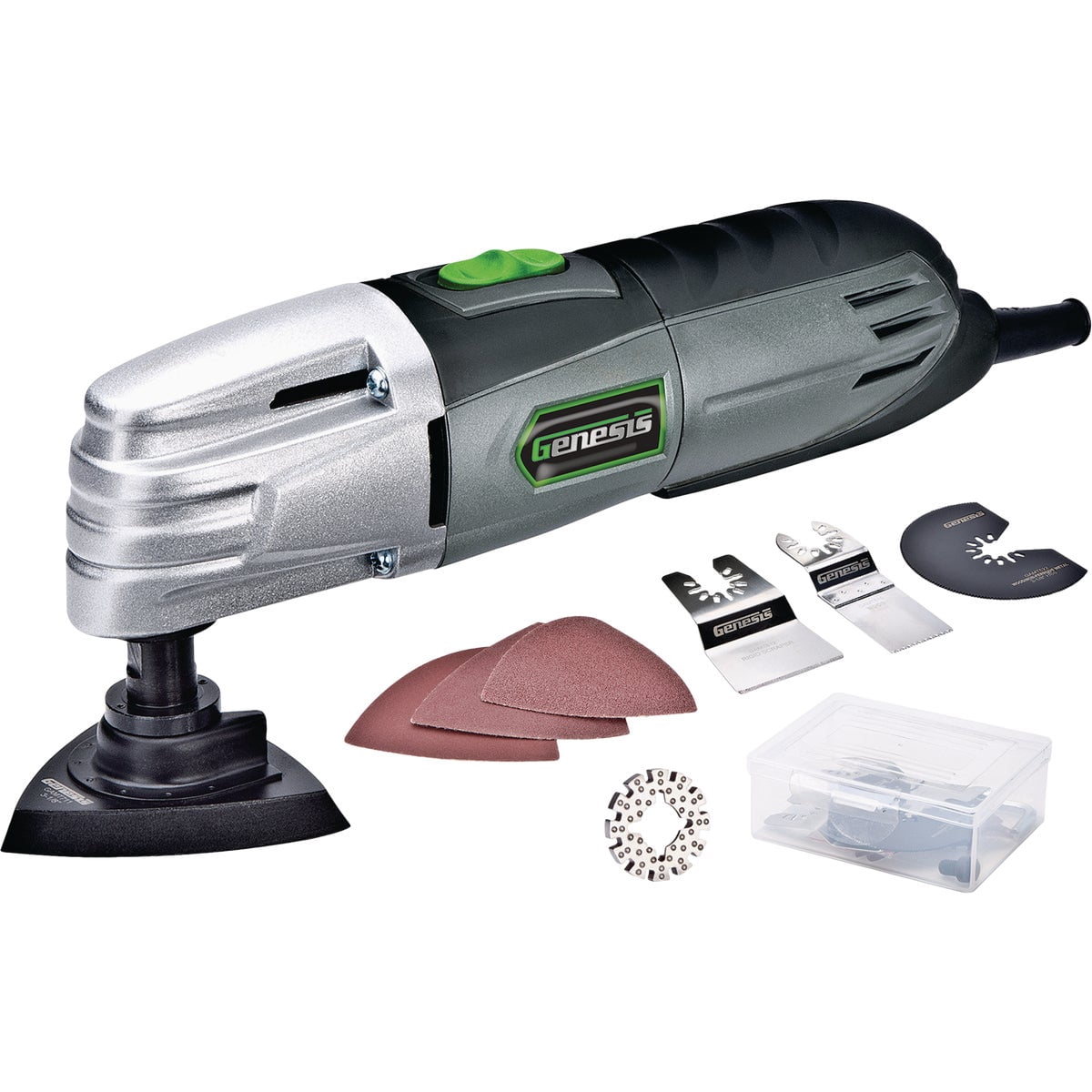 Genesis GMT15A Multi-Purpose Oscillating Tool (4-Piece Accessory Set) yk79j
