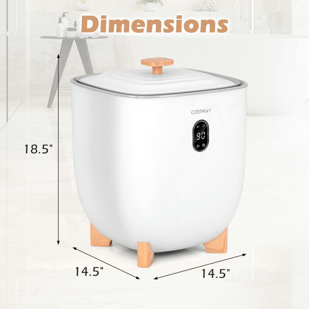 Kadyn Towel Warmer Bucket with Auto Shut Off and 2 Temperature Settings (White, 25L) 4dbo3