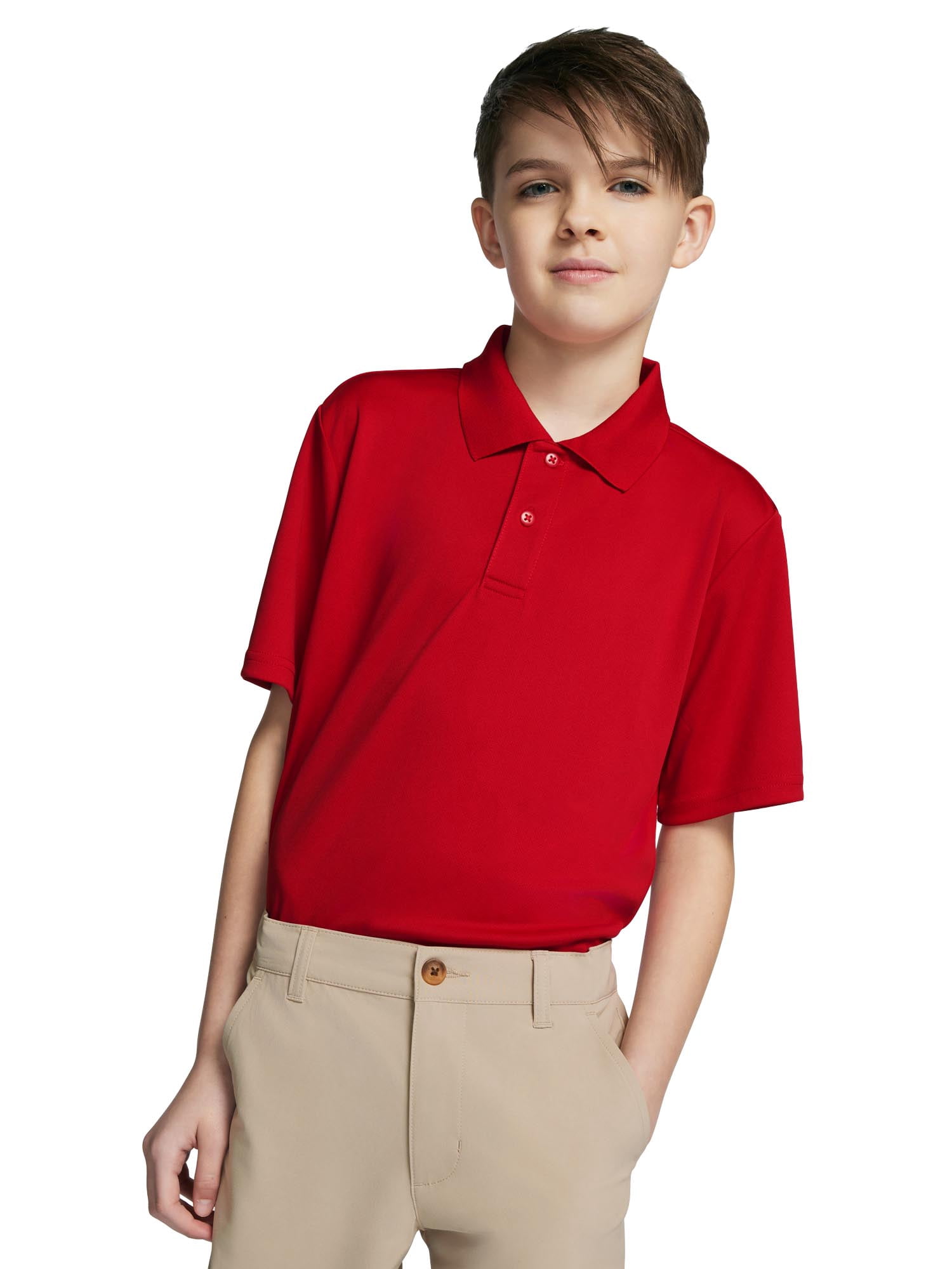 Wonder Nation Boys School Uniform Flat Front Performance Pants (Beige, Size 10) 634qy