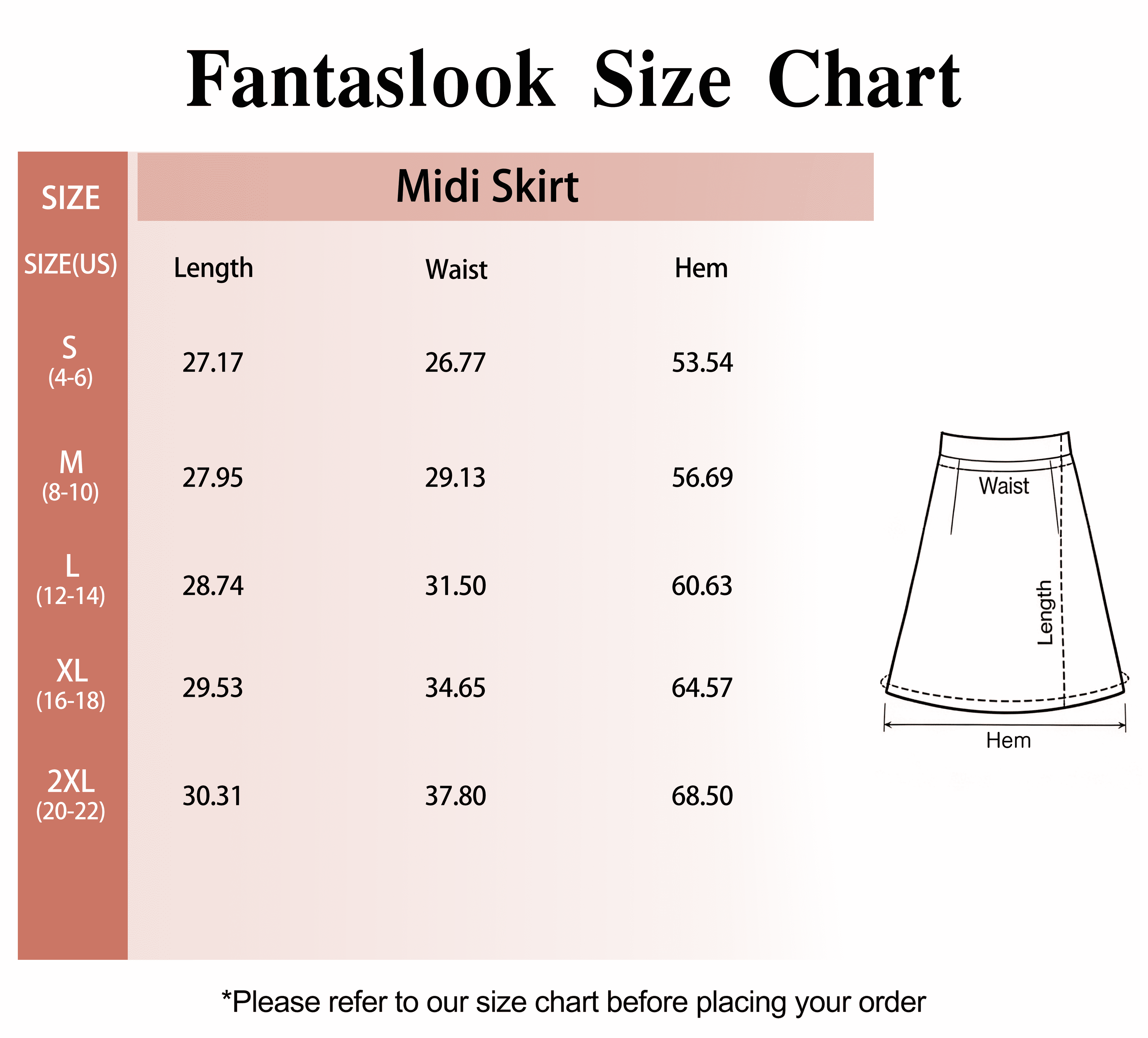 Fantaslook Womens Midi Skirt High Waisted Flowy A-Line Skirt with Pockets (Black, M) xuzn2