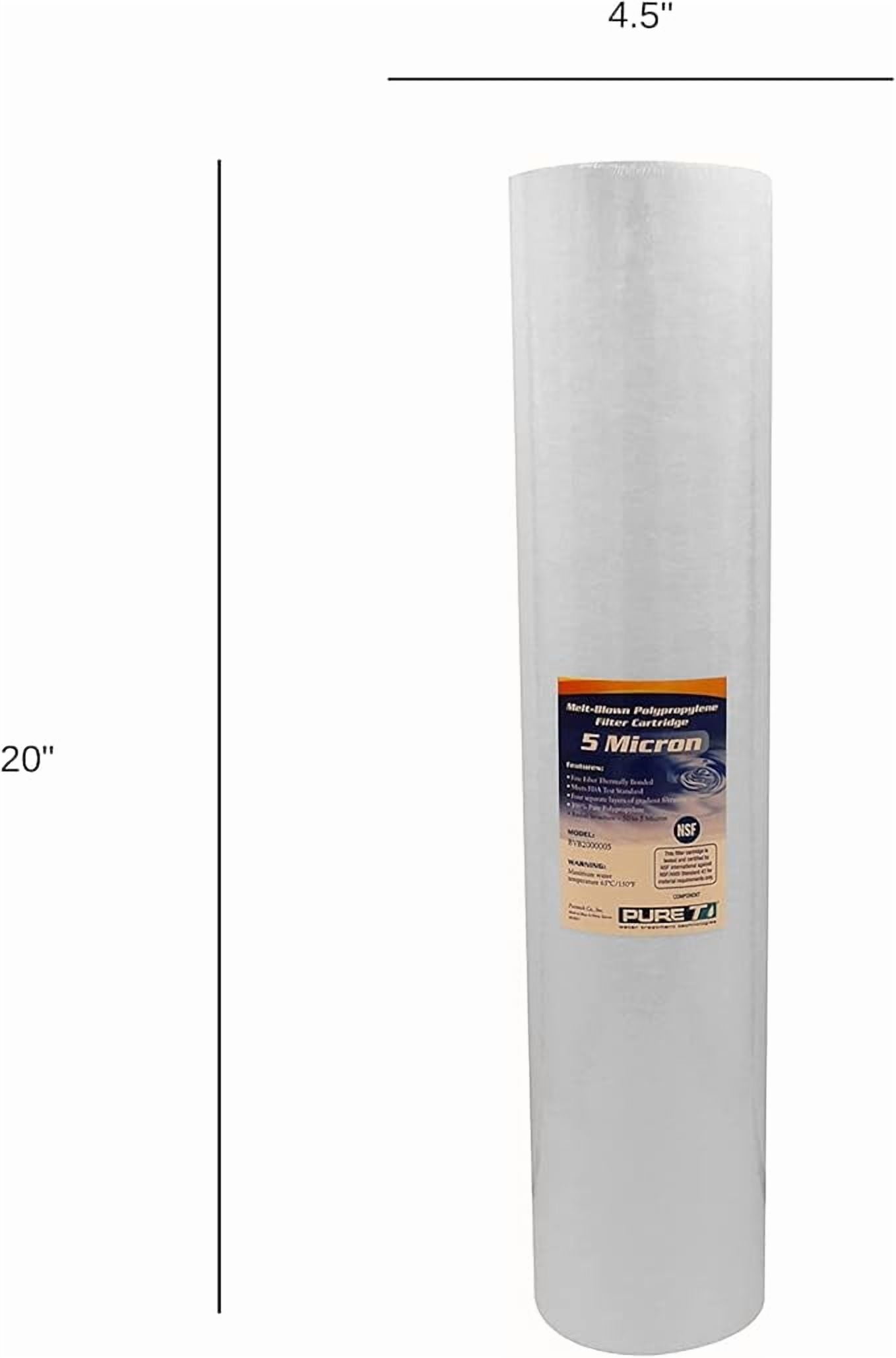 Pure T Water Sediment Filter Cartridge (5 Micron, 20 in x 4.5 in) 45hhd