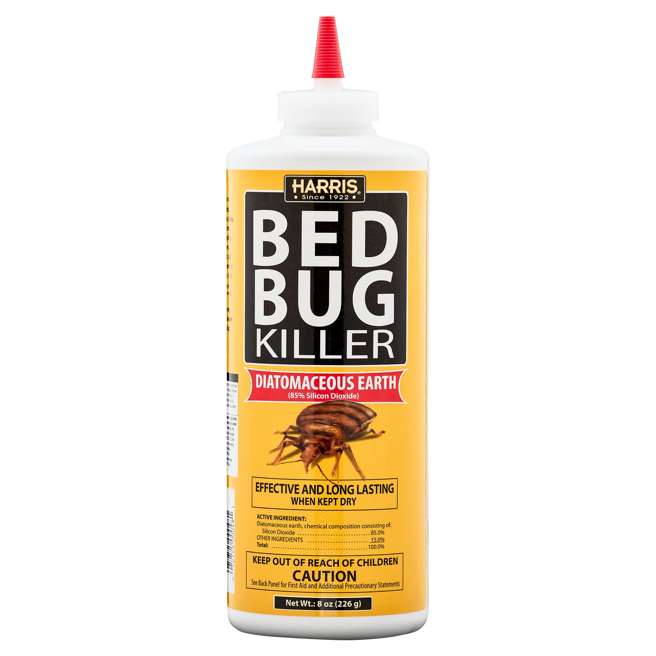 Harris Bed Bug Killer Diatomaceous Earth Powder (White, 8 oz) e4oqs