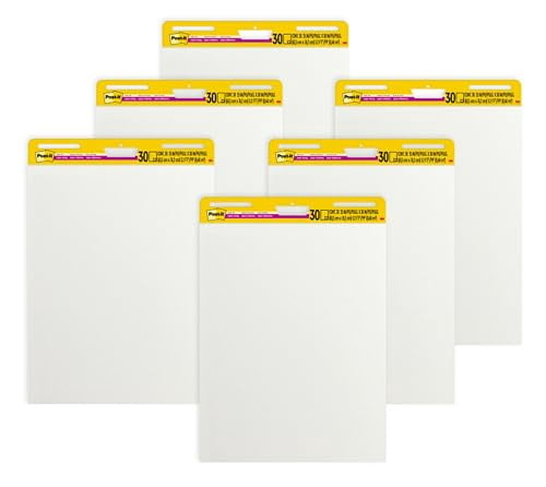 3M Post-it Super Sticky Easel Pads (White, 25 in x 30 in, 6 Pads) igkuf