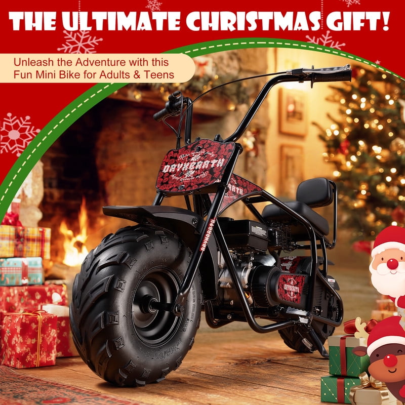 Oryxearth Max OGM99 Gas Powered Mini Dirt Bike, 99cc 4-Stroke Off-Road Motorcycle (Red, 165 lb Capacity) exzq1