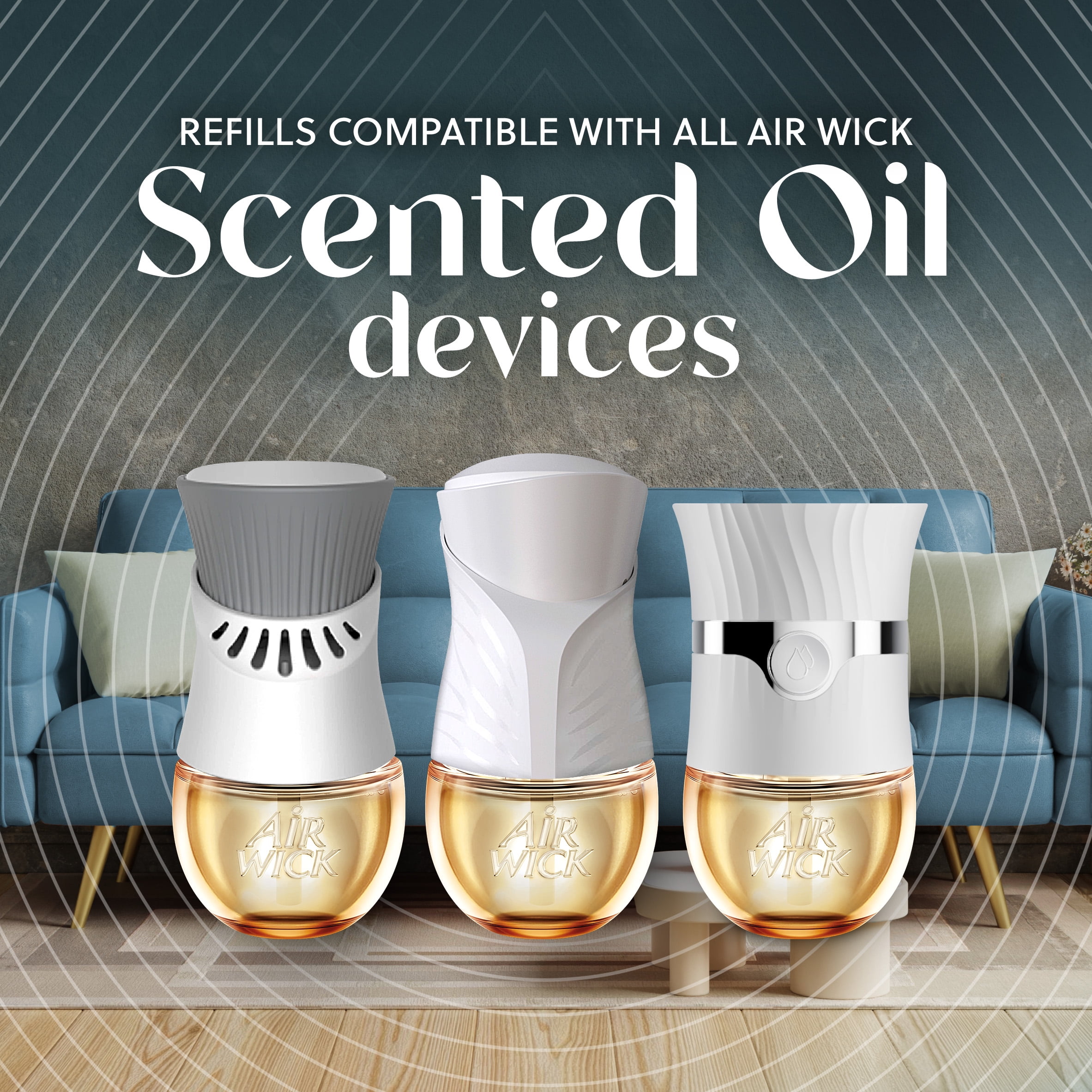 Air Wick Vibrant Plug-In Scented Oil Refills, Glistening Snow and Frosted Mint (5 Count) 9mgtg