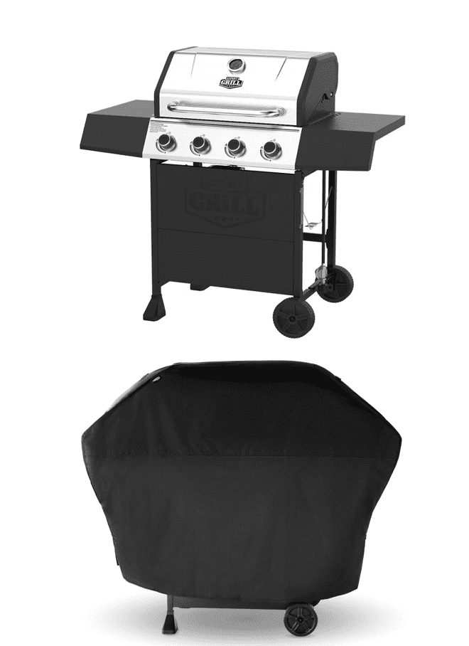 Expert Grill 4-Burner Propane Gas Grill with Waterproof Protective Cover (Black, 449 sq in) gozak